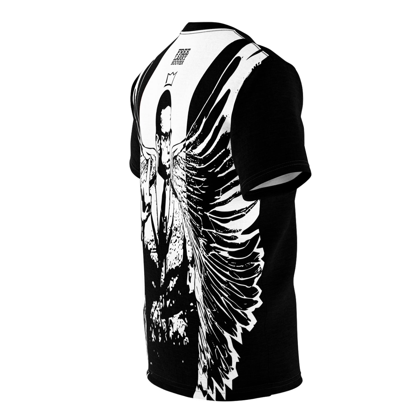 UNO ORGANIC ANGEL MALCOLM FREE LARRY HOOVER  Unisex Cut & Sew Tee (AOP)