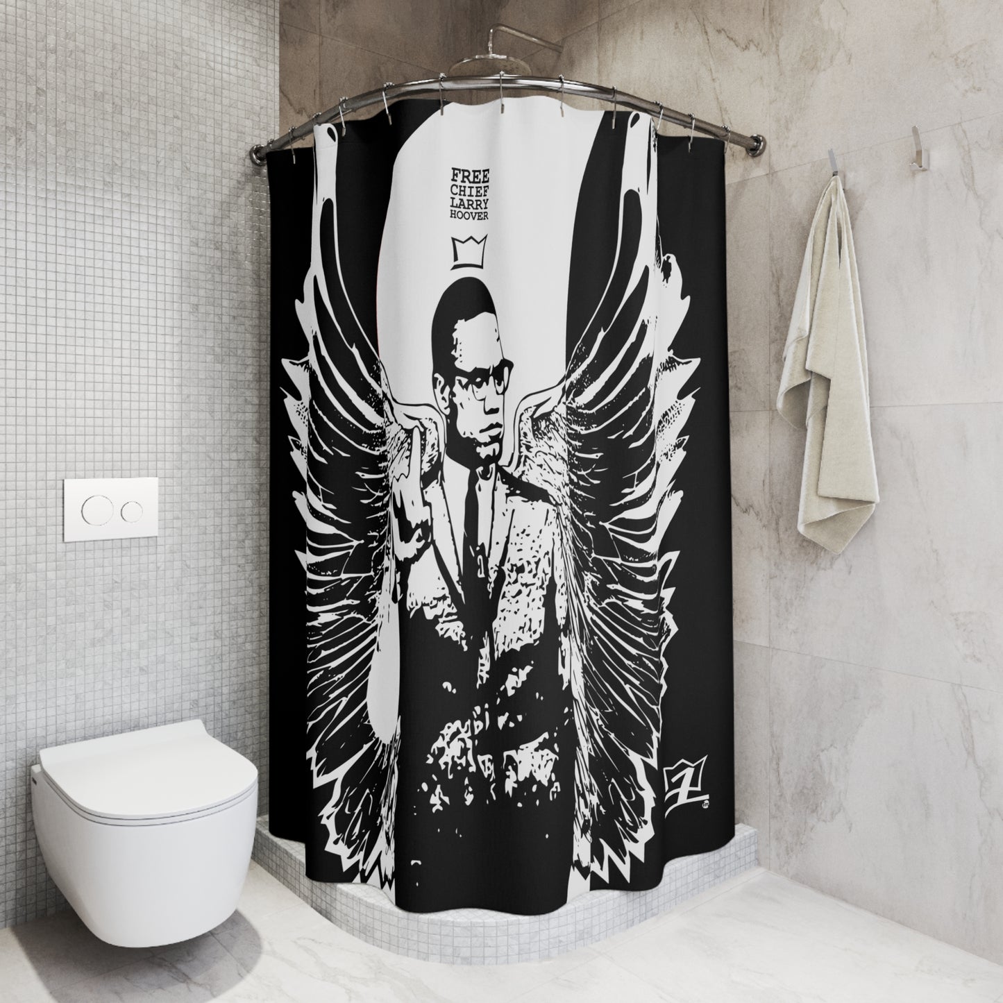 UNO ORGANIC ANGEL MALCOLM Shower Curtains