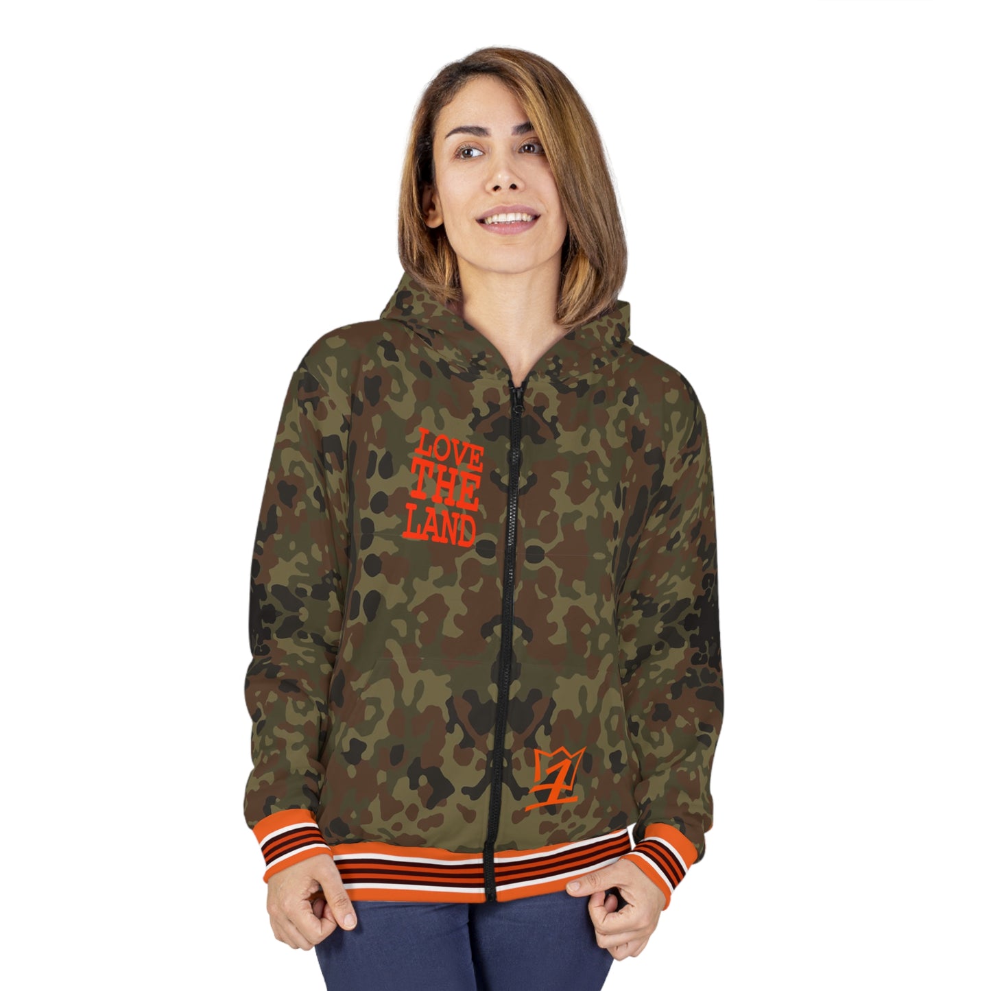 UNO LOVETHELAND AOP Unisex Zip Hoodie Camo Collection