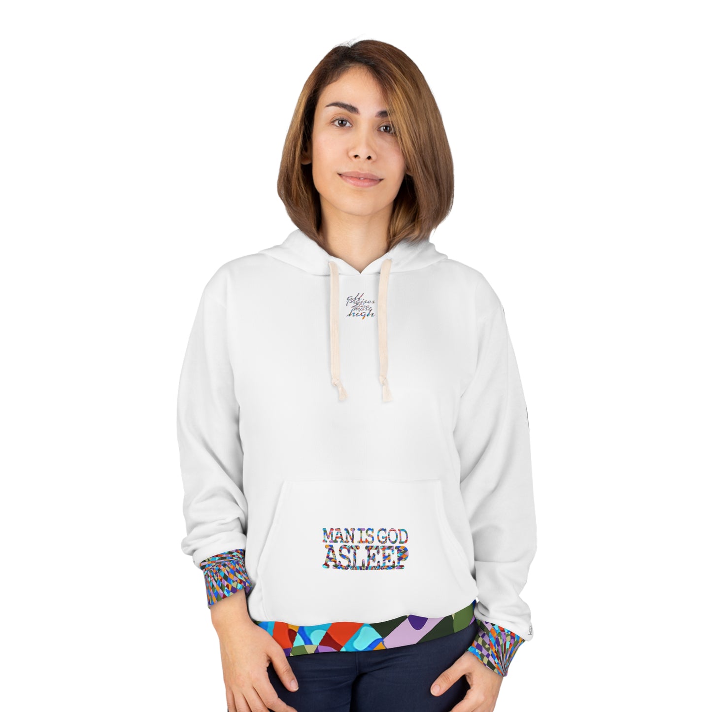 UNO ALLPRAISES GOD IS MAN Unisex Pullover Hoodie (AOP)