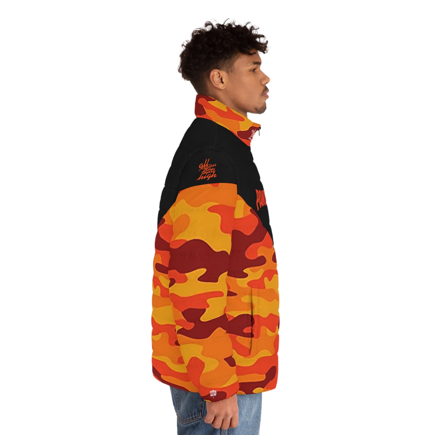 UNO PANTHA Men's Puffer Jacket (AOP) Camo Collection