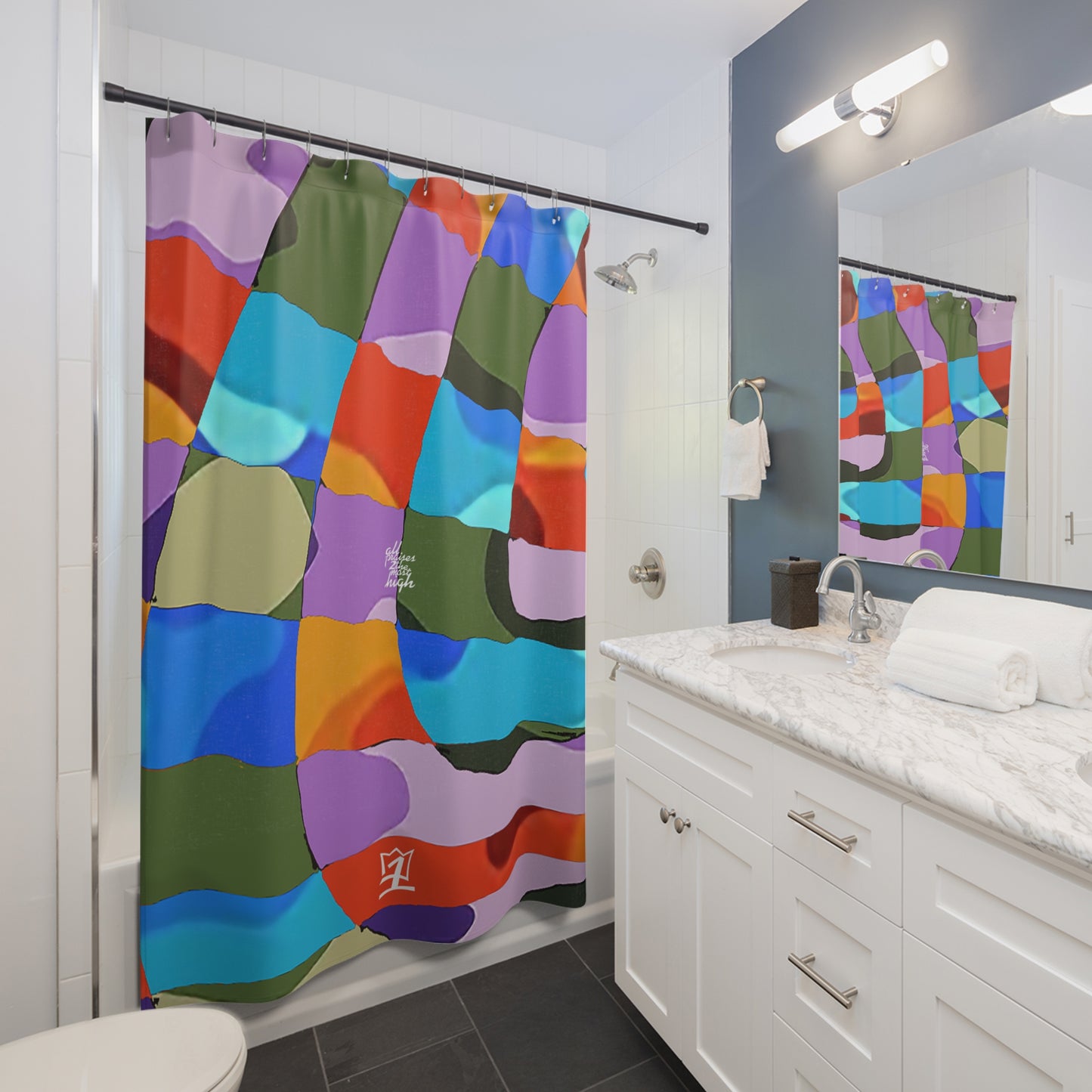 UNO ABSTRACTS Shower Curtains