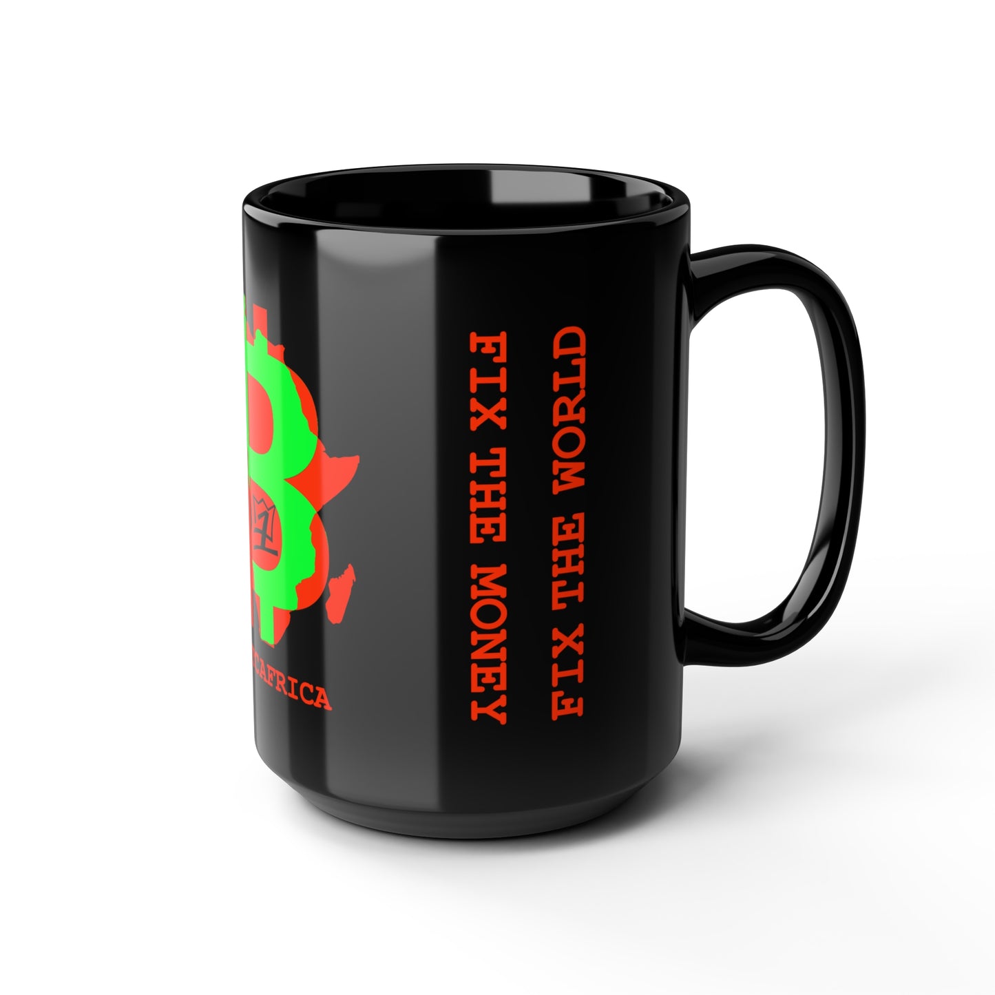 UNOBTCAFRICA Black Mug, 15oz