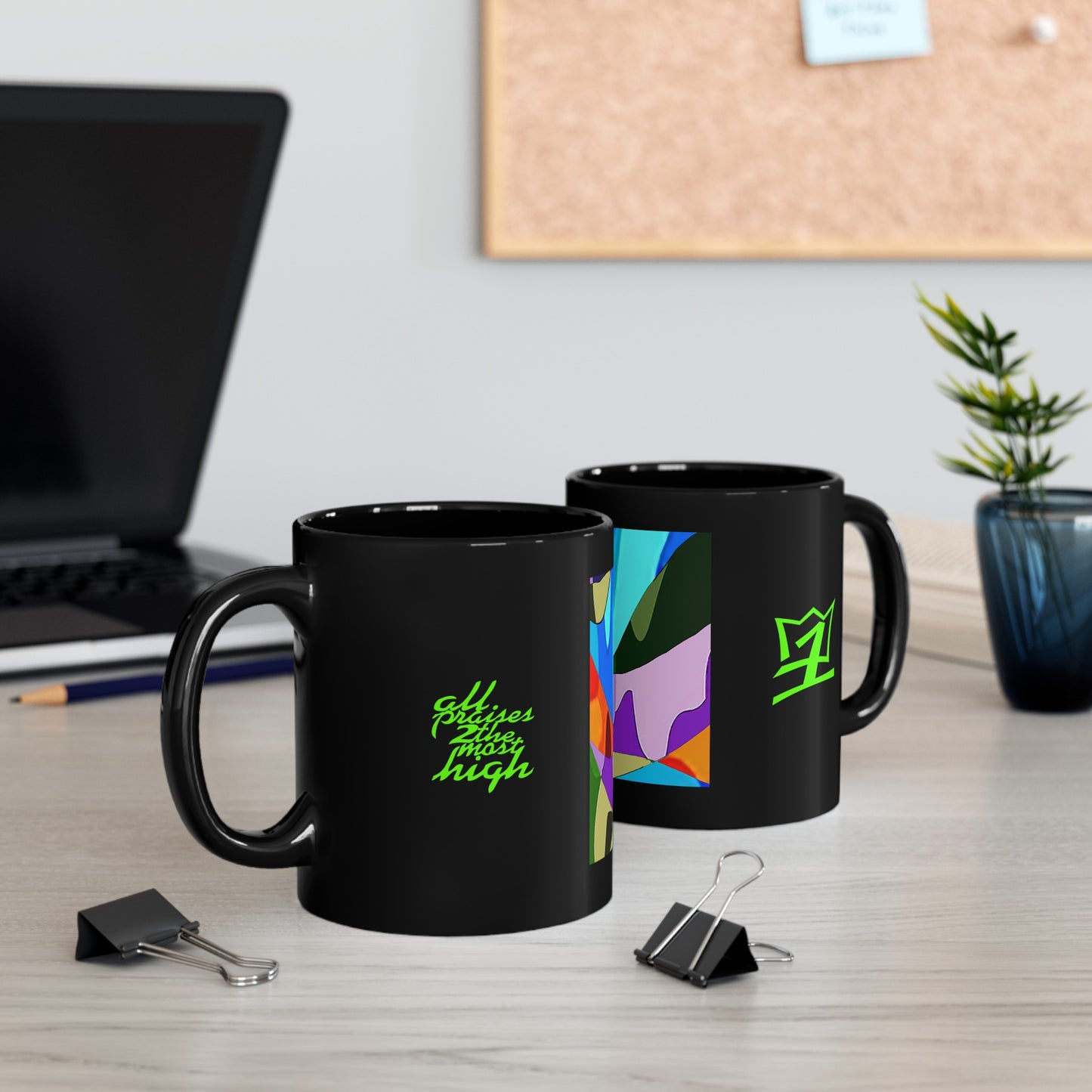 UNO ABSTRACT Black Mug (11oz, 15oz)