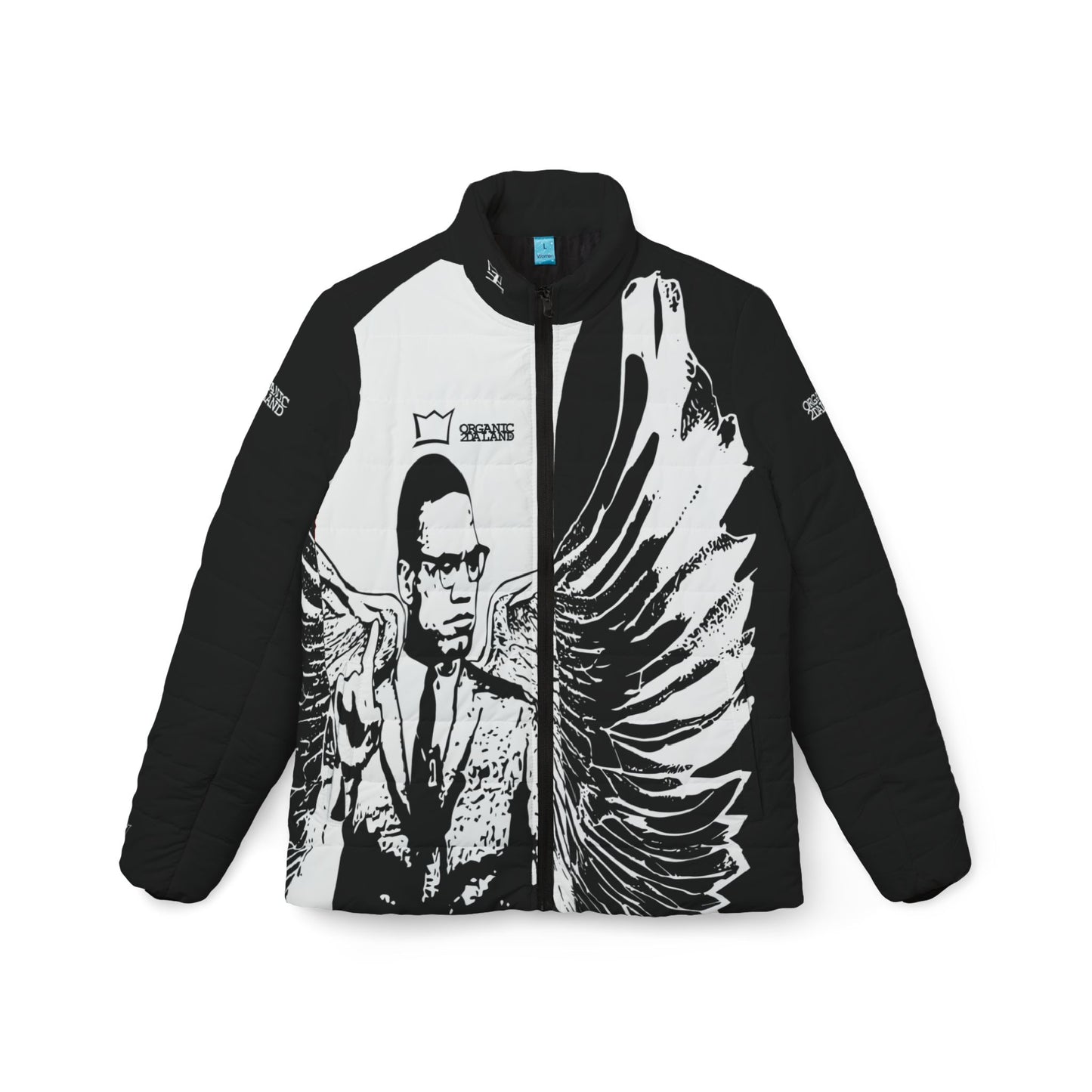 UNO ORGANIC ANGEL MALCOLM FREE LARRY HOOVER Women’s Puffer Jacket (AOP)
