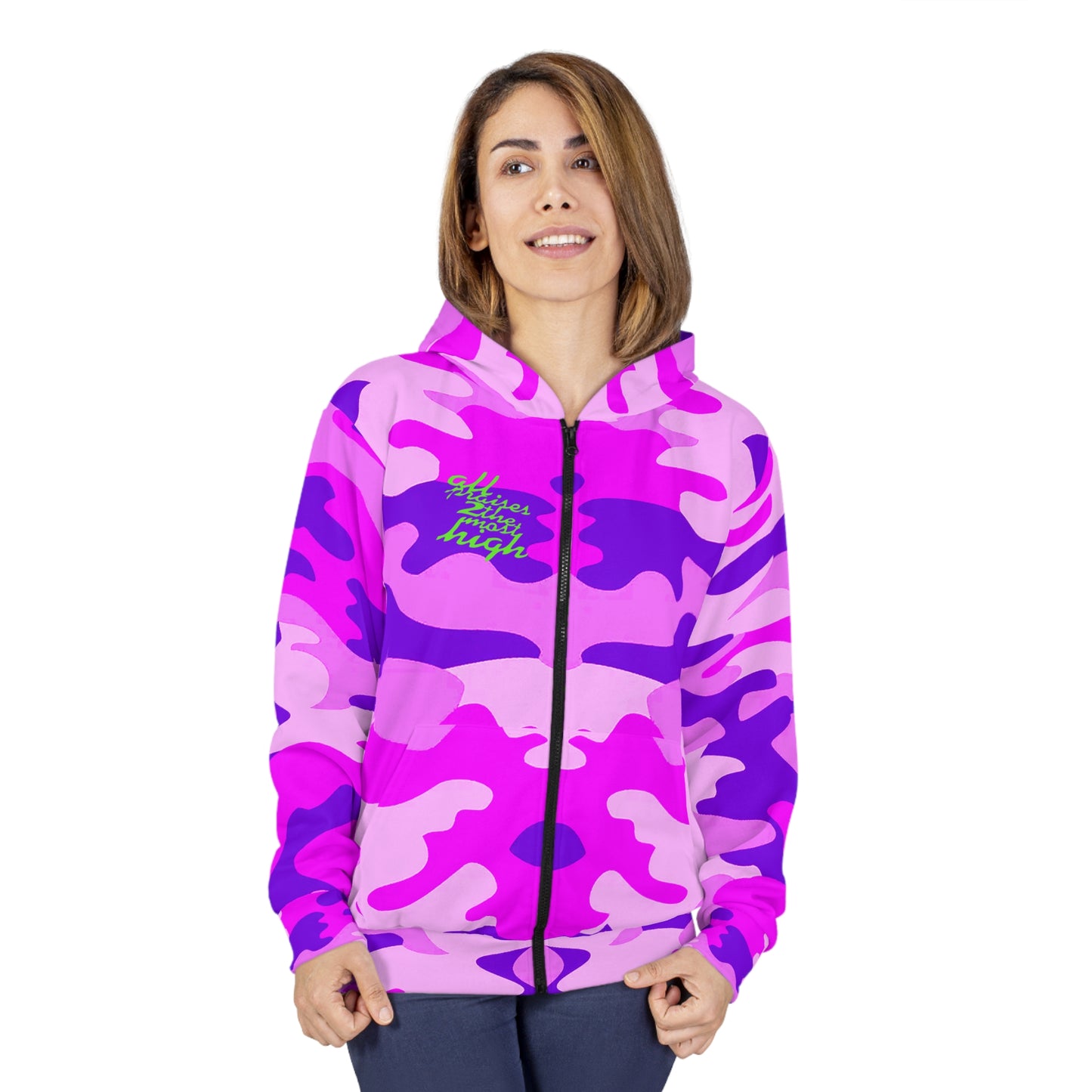 UNO POWERFLOWER AOP Unisex Zip Hoodie Camo Collection