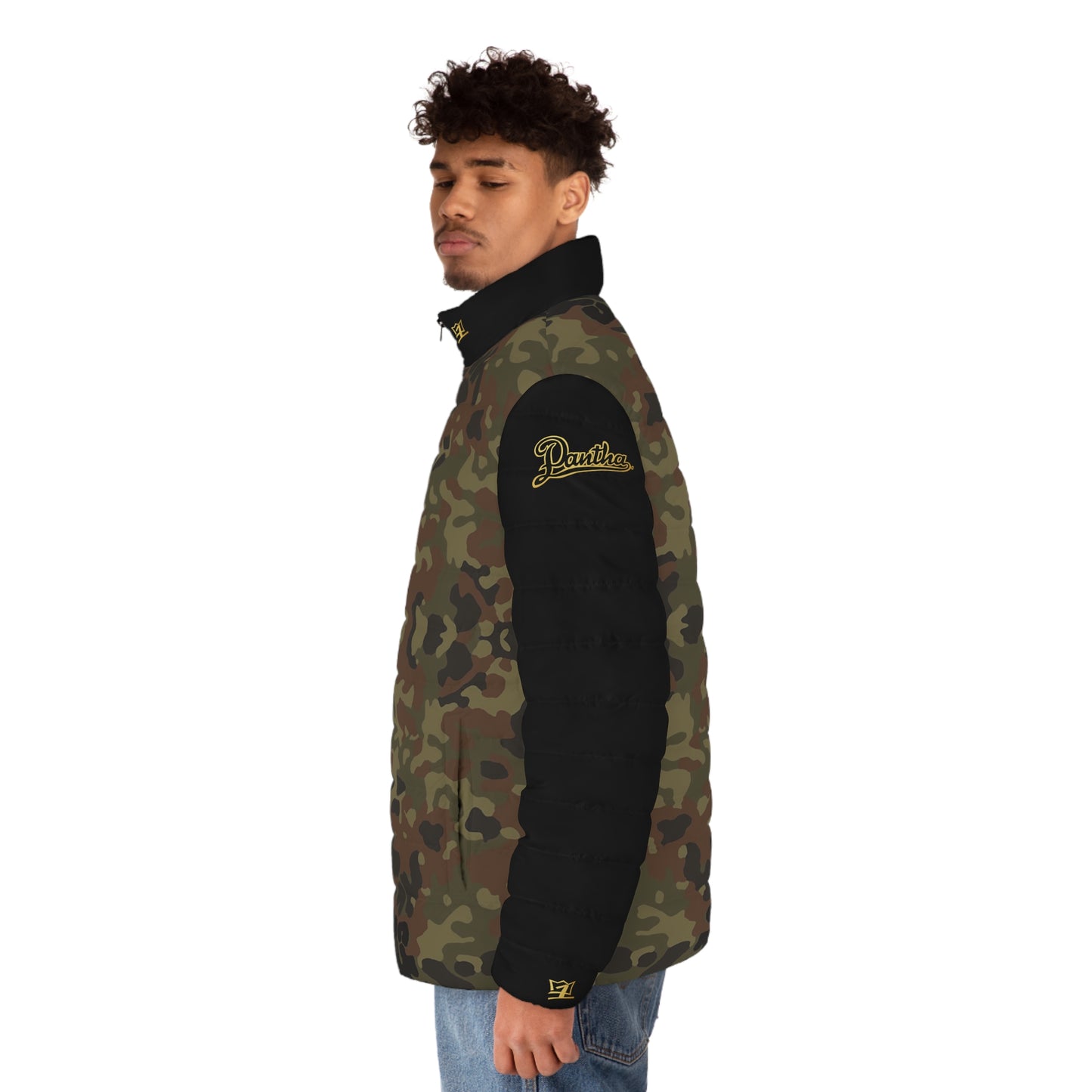 UNO PANTHA Men's Puffer Jacket (AOP) Camo Collection