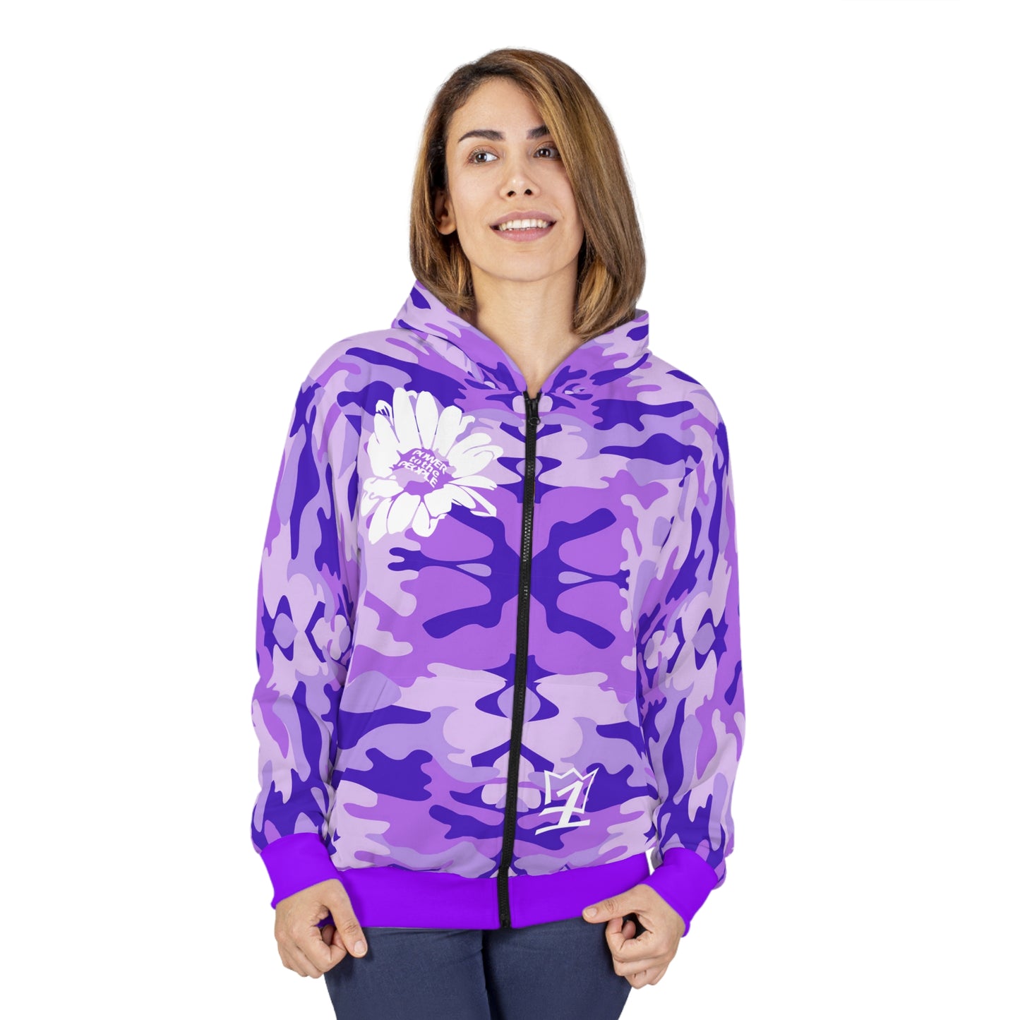 UNO POWERFLOWER LOVENINA AOP Unisex Zip Hoodie Camo Collection