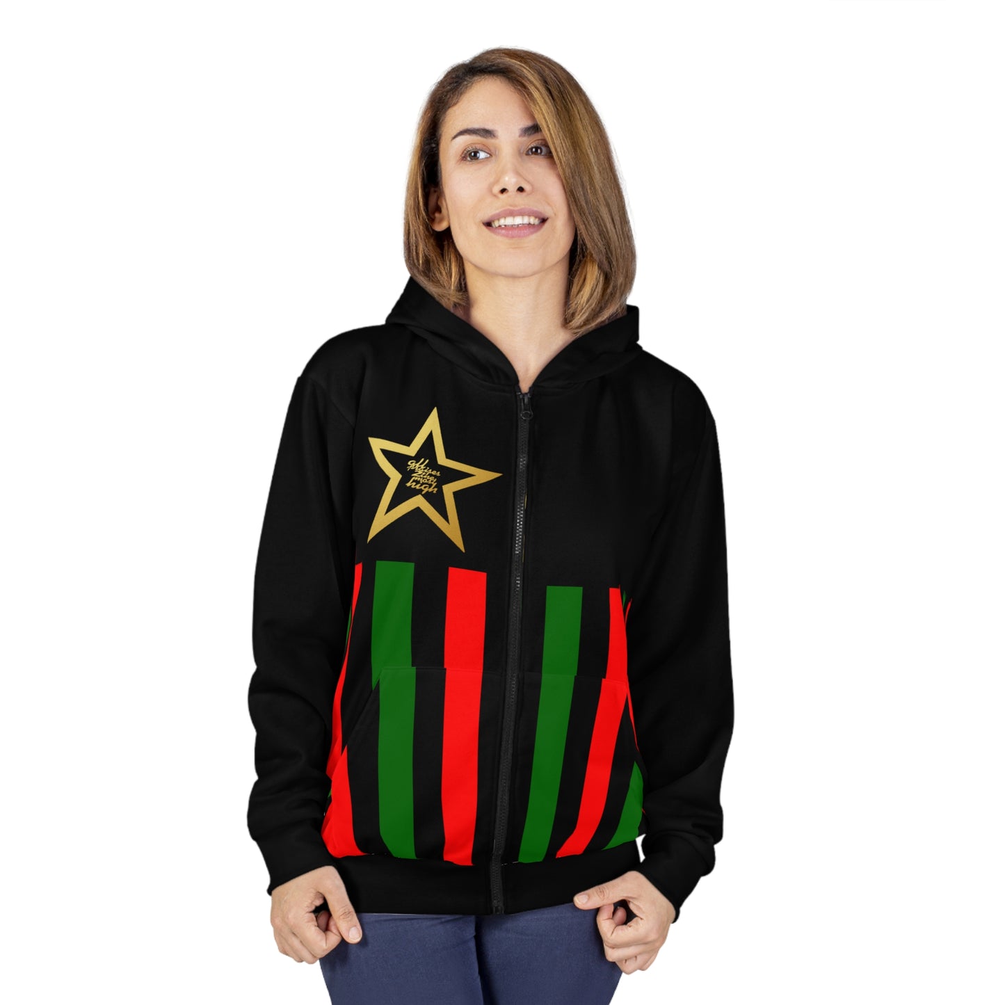 UNO ALL PRAISES BLACKSTAR AOP Unisex Zip Hoodie