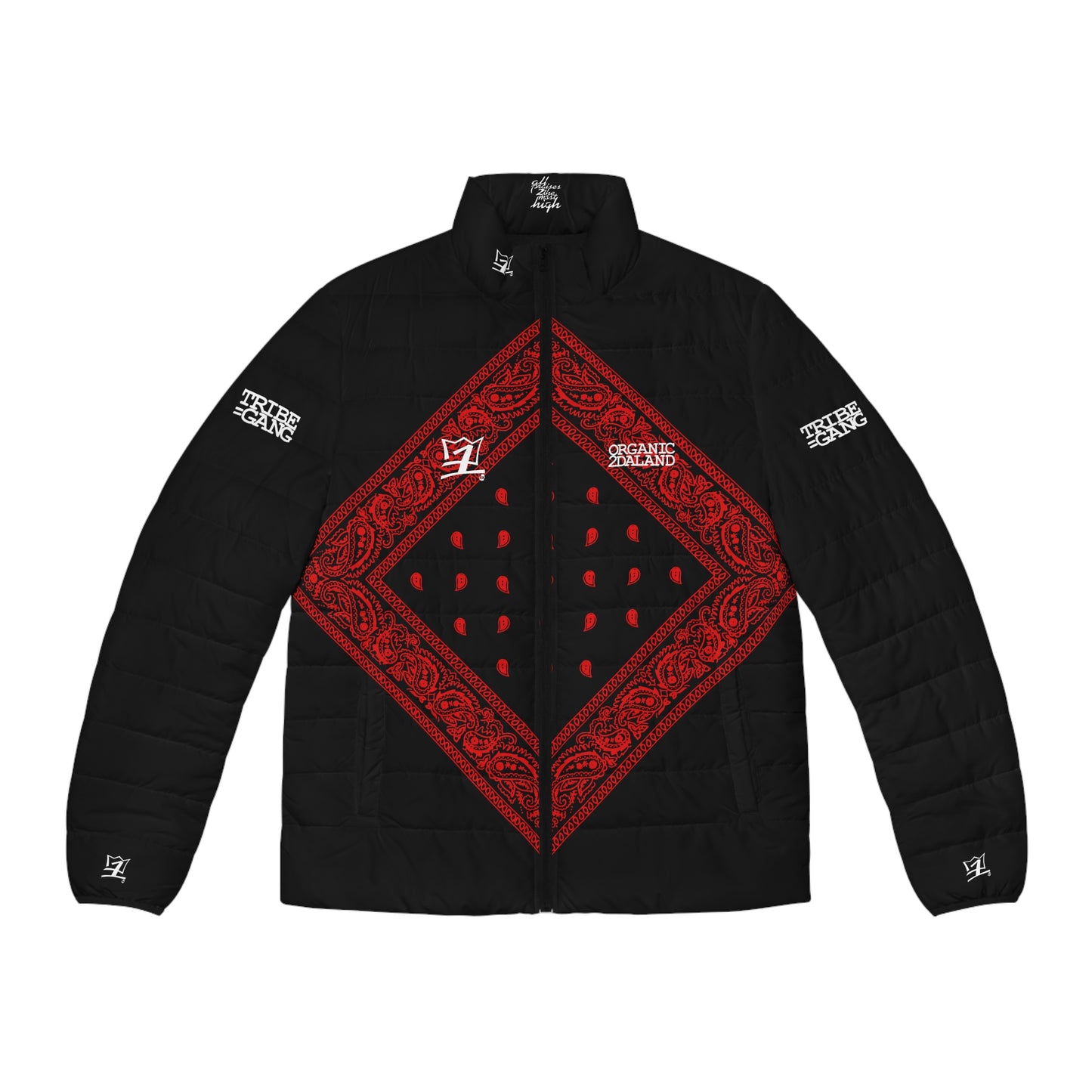 UNO ORGANIC TRIBE=GANG FREE TOOKIE WILLIAMS Men's Puffer Jacket (AOP)
