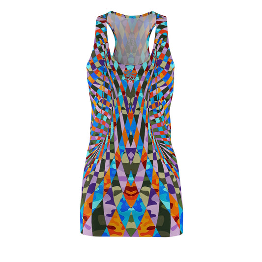 UNO ABSTRACTS Women's Cut & Sew Racerback Dress (AOP)