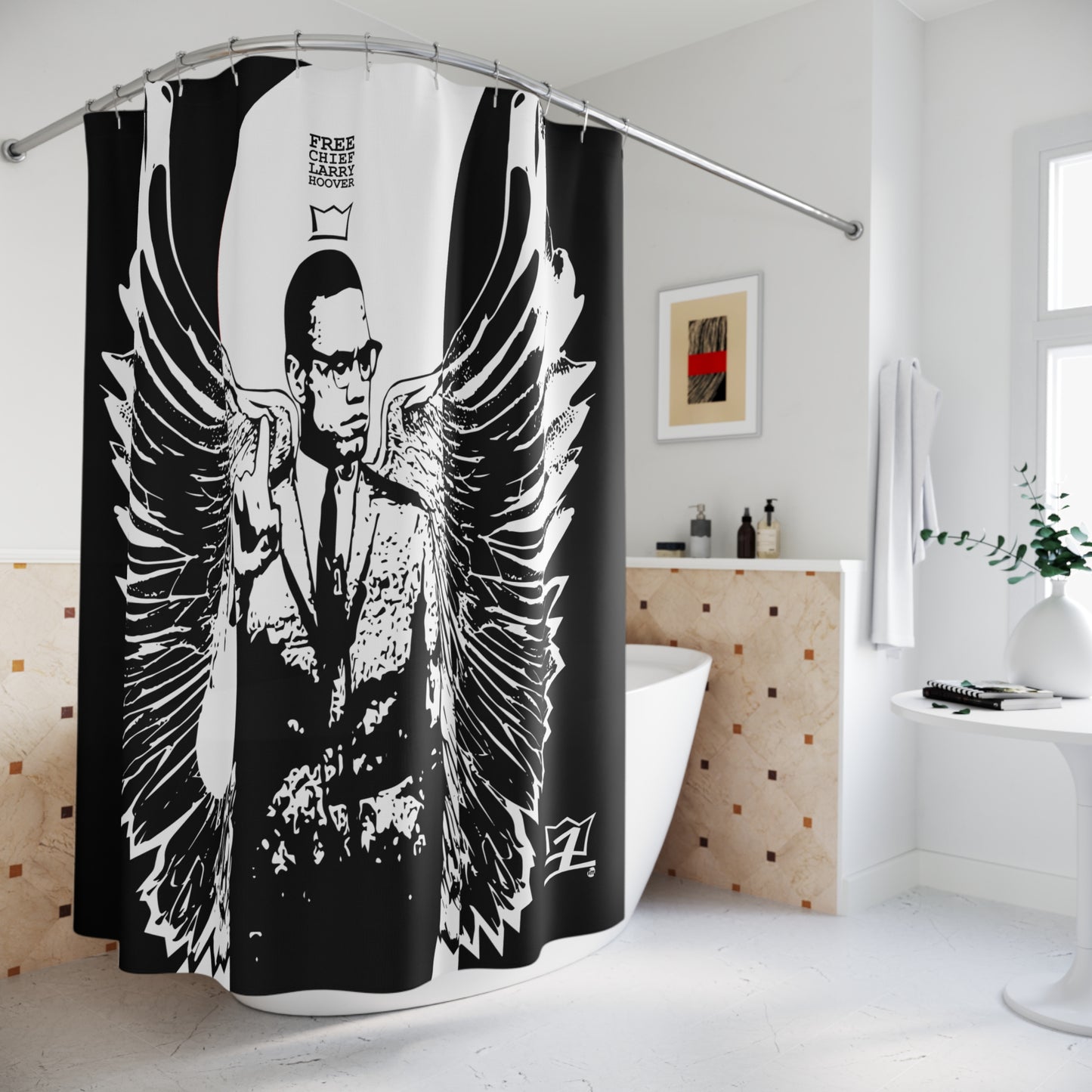 UNO ORGANIC ANGEL MALCOLM Shower Curtains