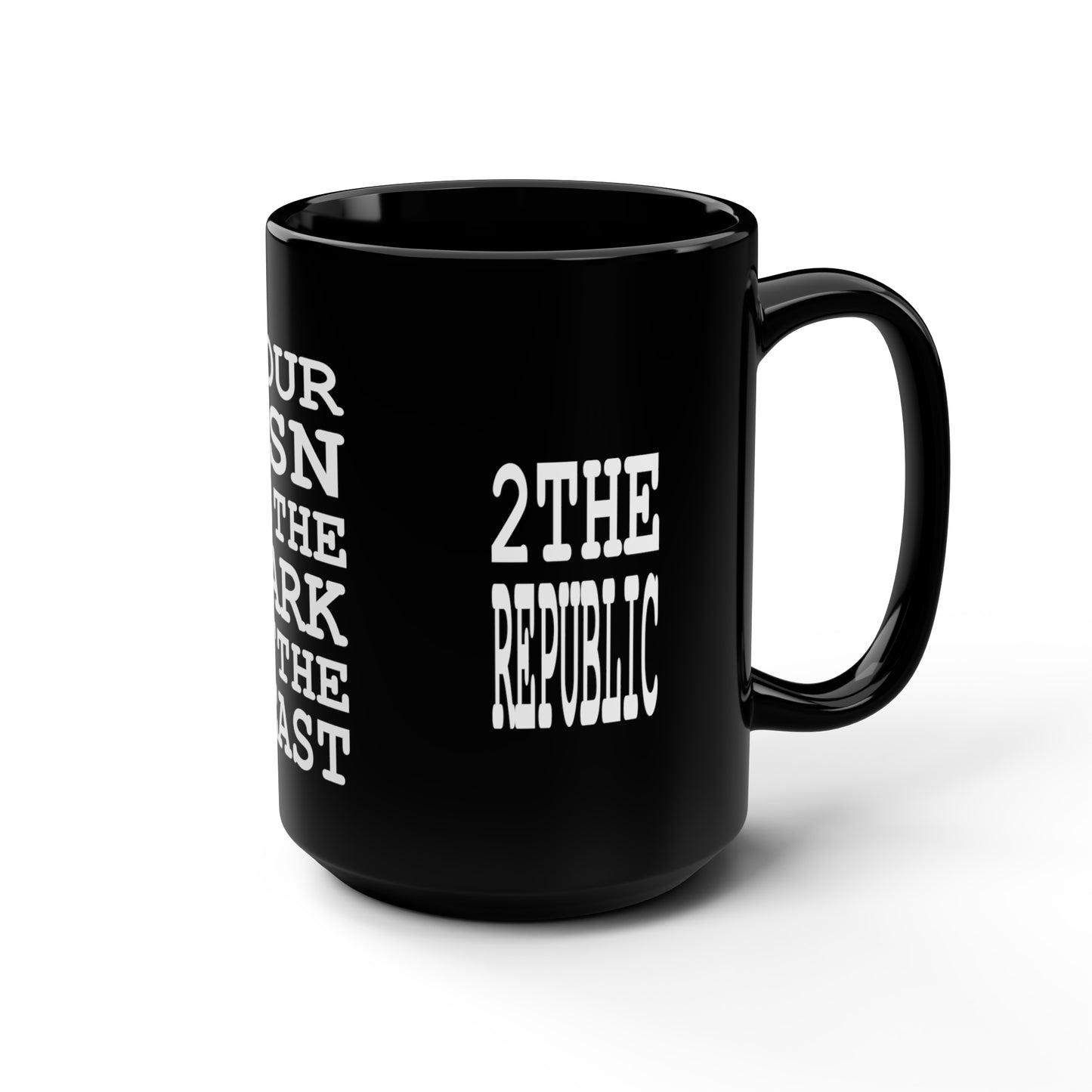 UNO 2THEREPUBLIC MARK OF THE BEAST Black Mug, 15oz