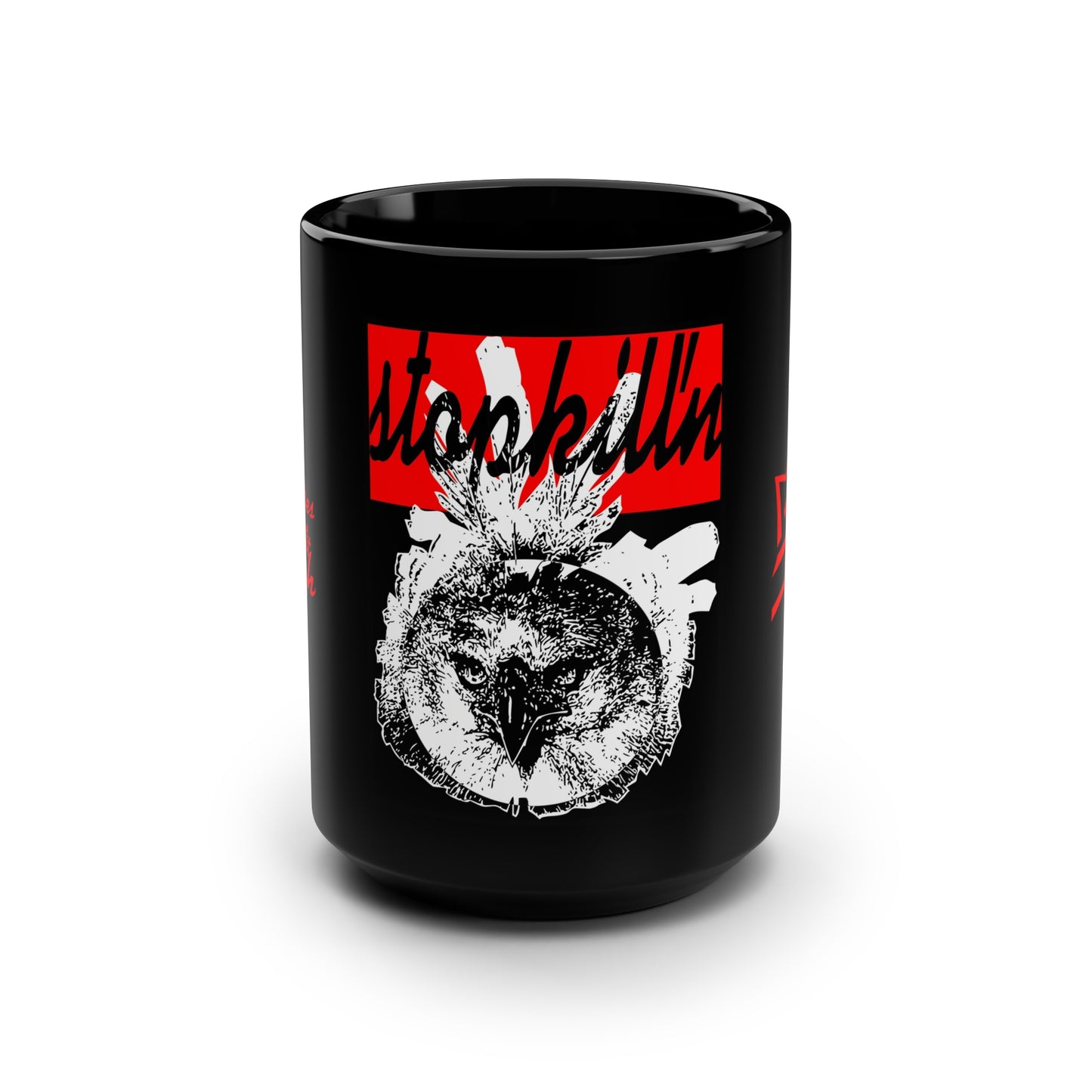 UNO LOVEHARPY STOPKILL'N Black Mug, 15oz