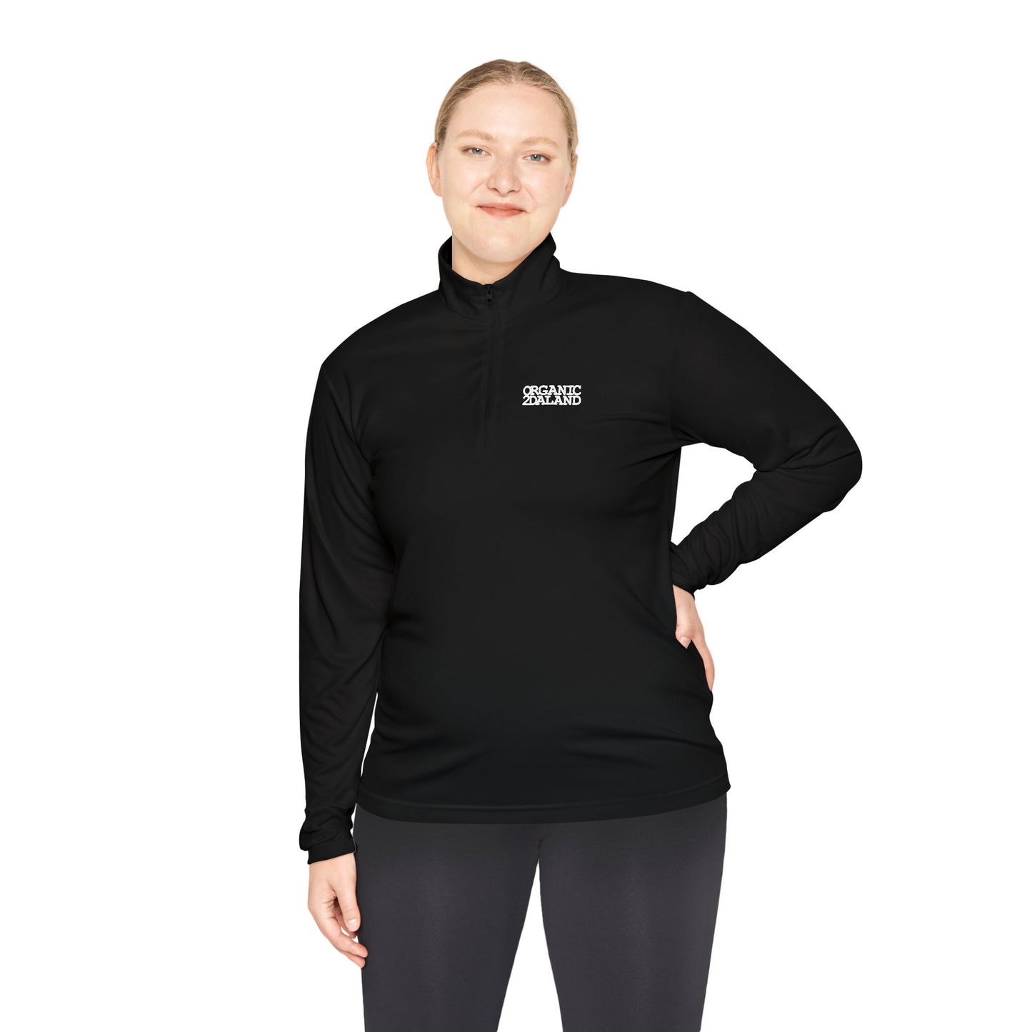 UNO ORGANIC FREE LARRY HOOVR Unisex Quarter-Zip Pullover