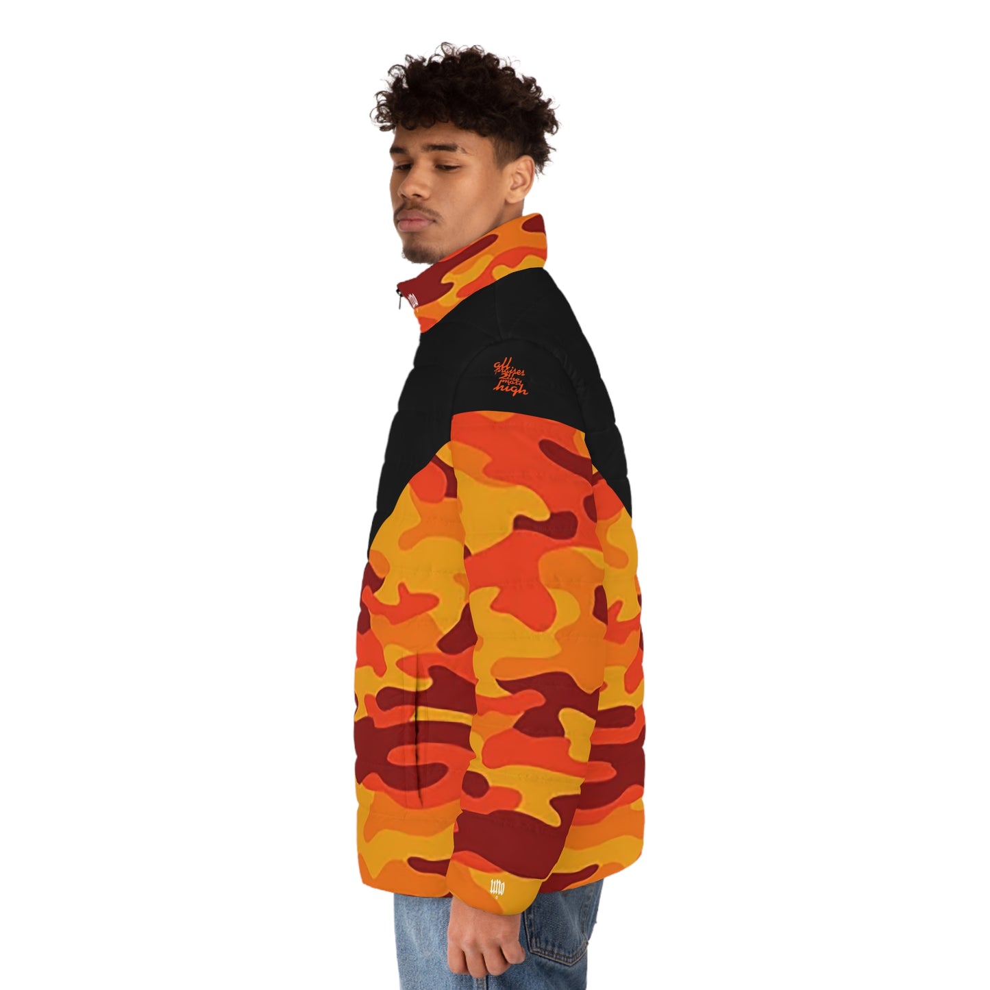 UNO PANTHA Men's Puffer Jacket (AOP) Camo Collection