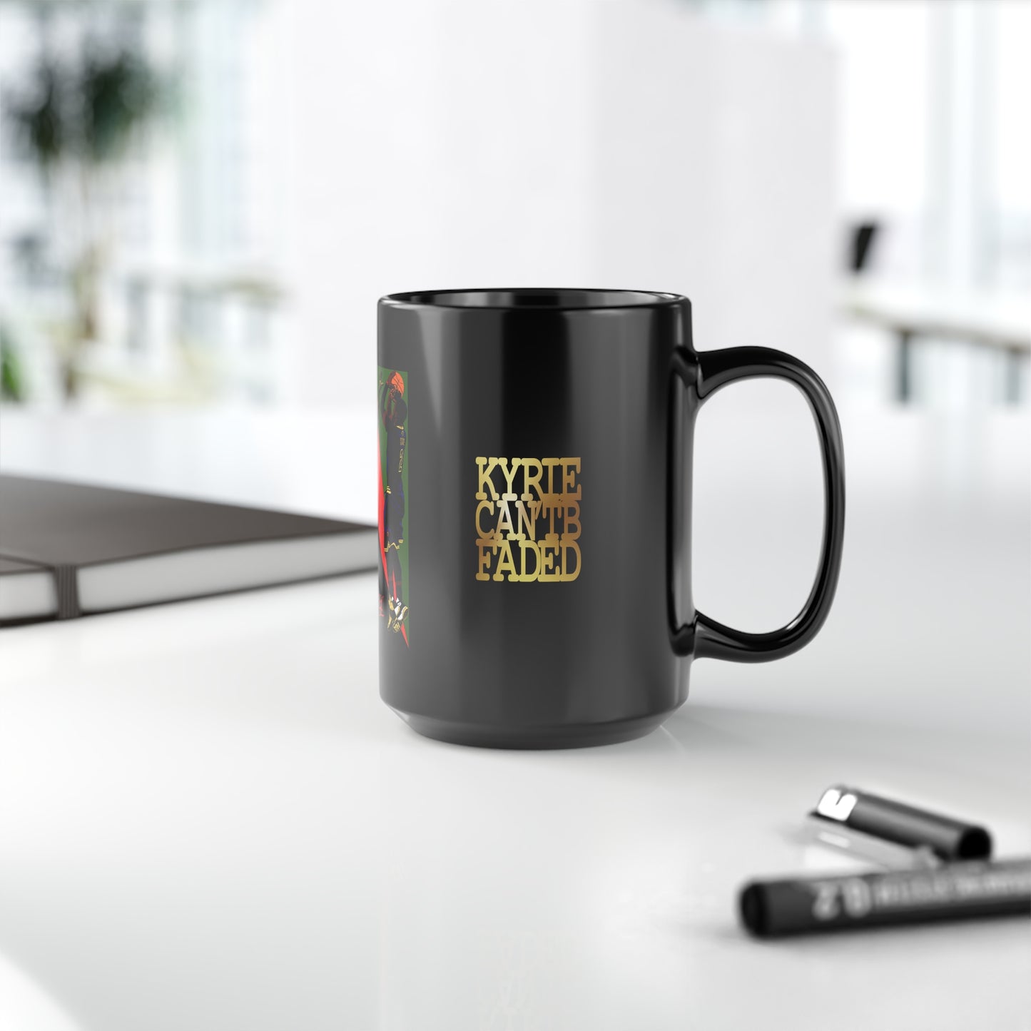 UNO SOULART KYRIECAN'TBFADED GM7 GameWinna Black Mug, 15oz