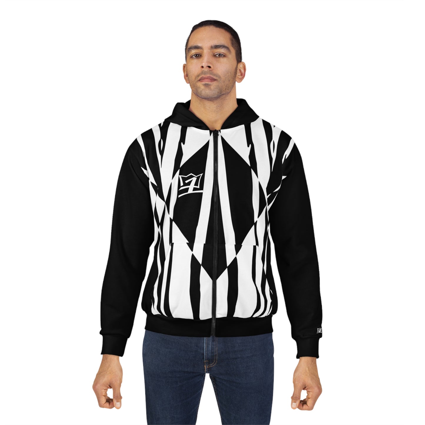 UNO STOPKILL'N ZEBRALOVE Unisex Zip Hoodie (AOP)