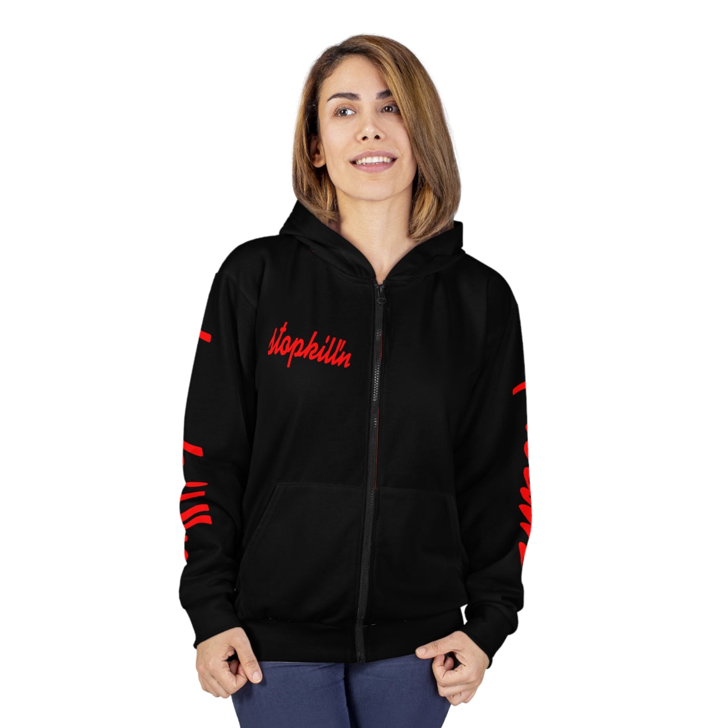 UNO STOPIKLL'N MAMABABYMAMA AOP Unisex Zip Hoodie