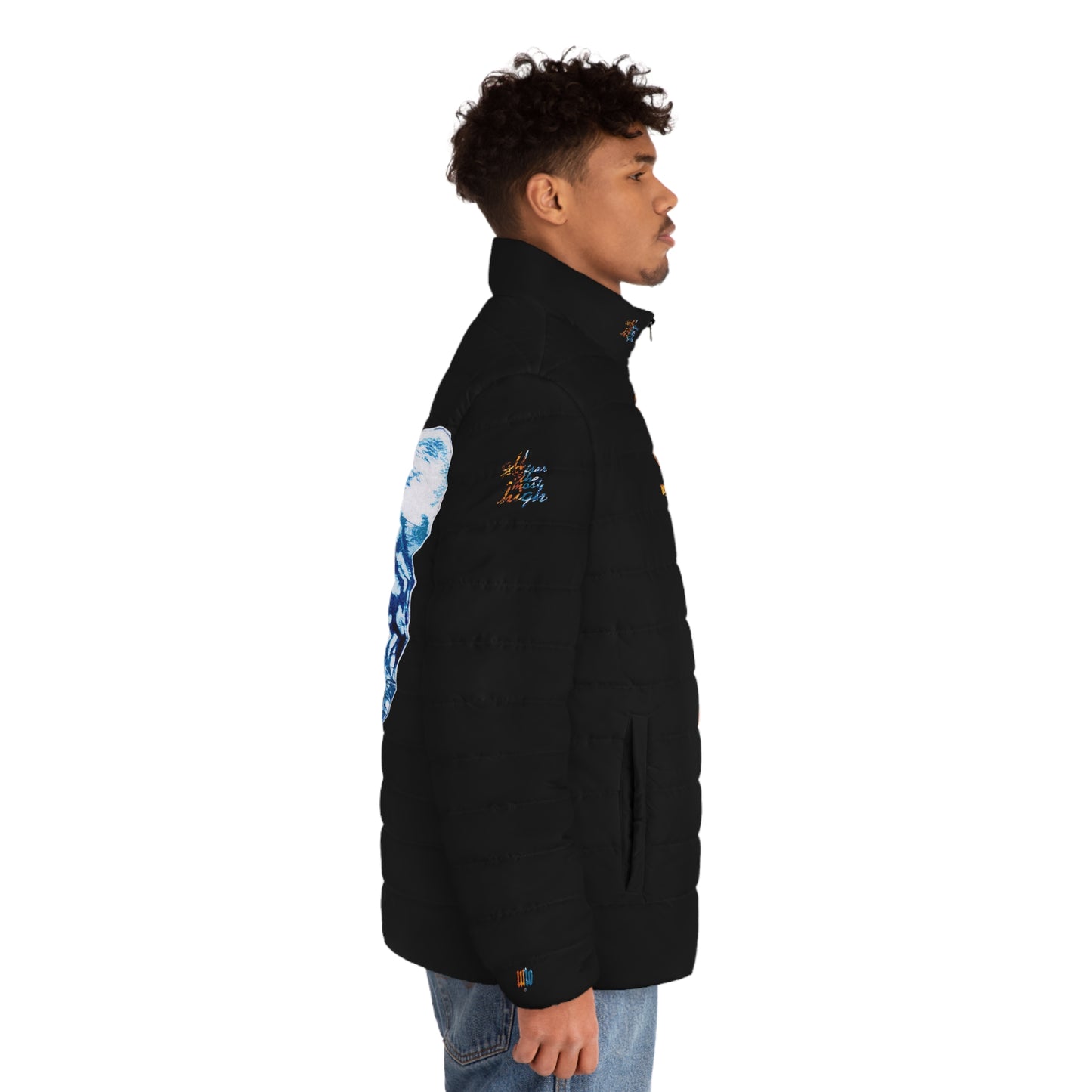 UNO BIGCAT STOPKILL'N Men's Puffer Jacket (AOP)