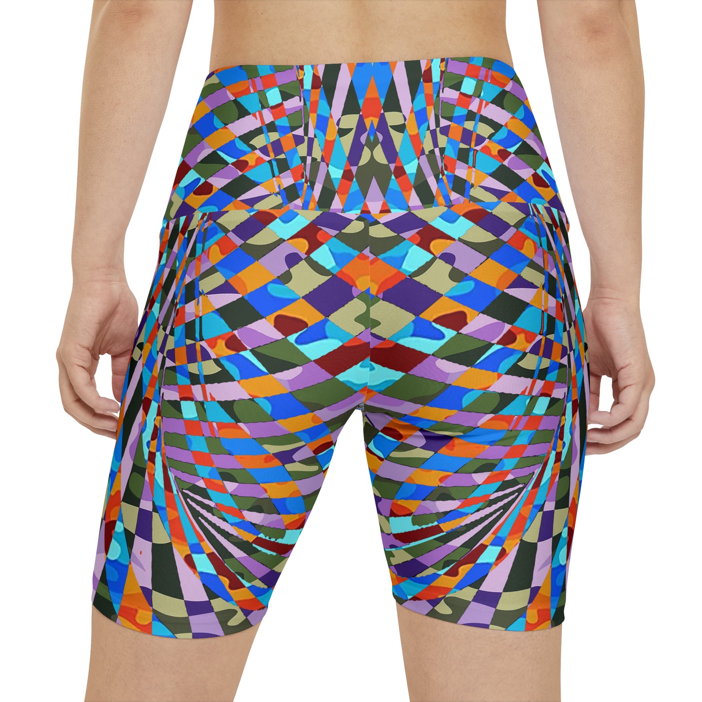 UNO ABSTRACTS Women's Workout Shorts (AOP)