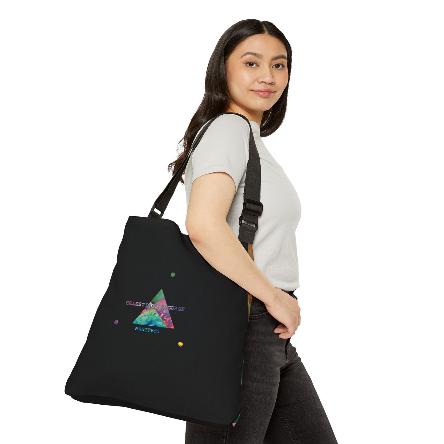 UNO ABSTRACT CELESTIAL LANGUAGE Adjustable Tote Bag (AOP)