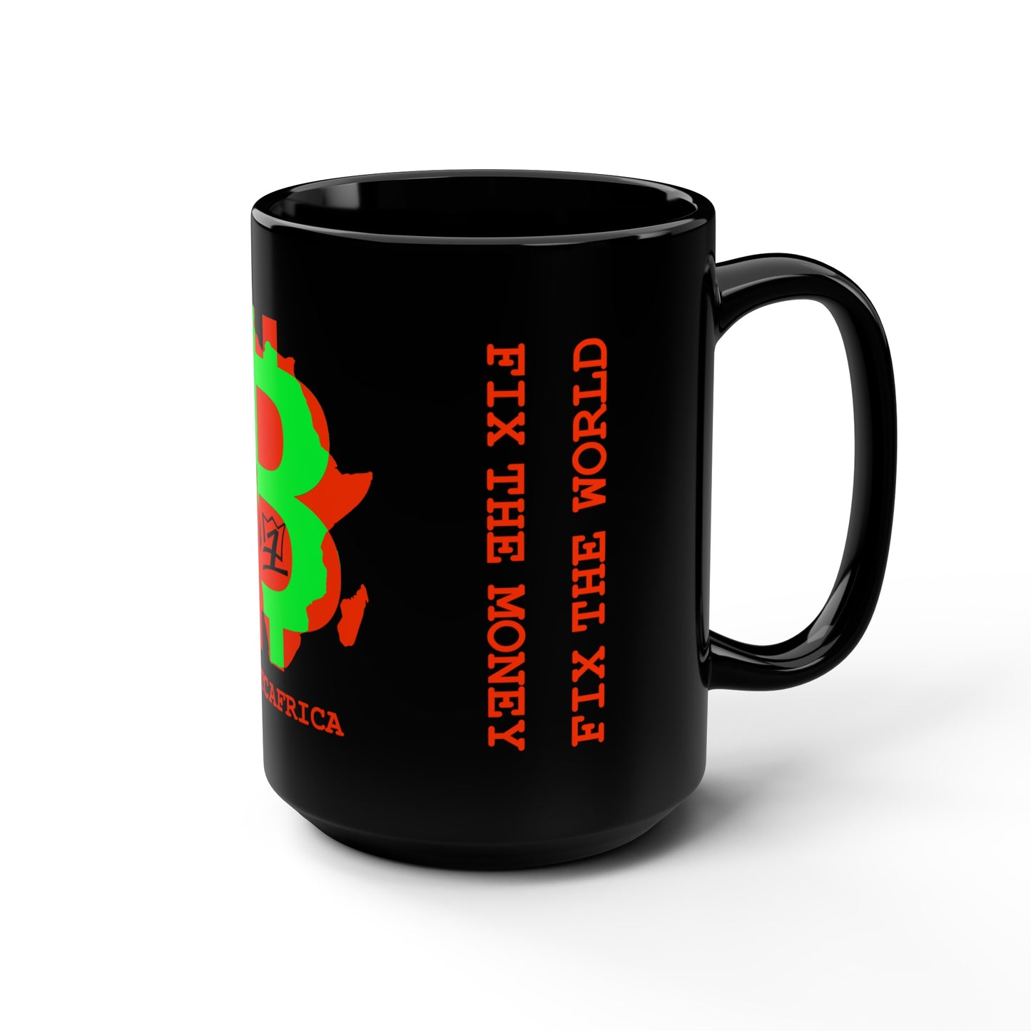 UNOBTCAFRICA Black Mug, 15oz