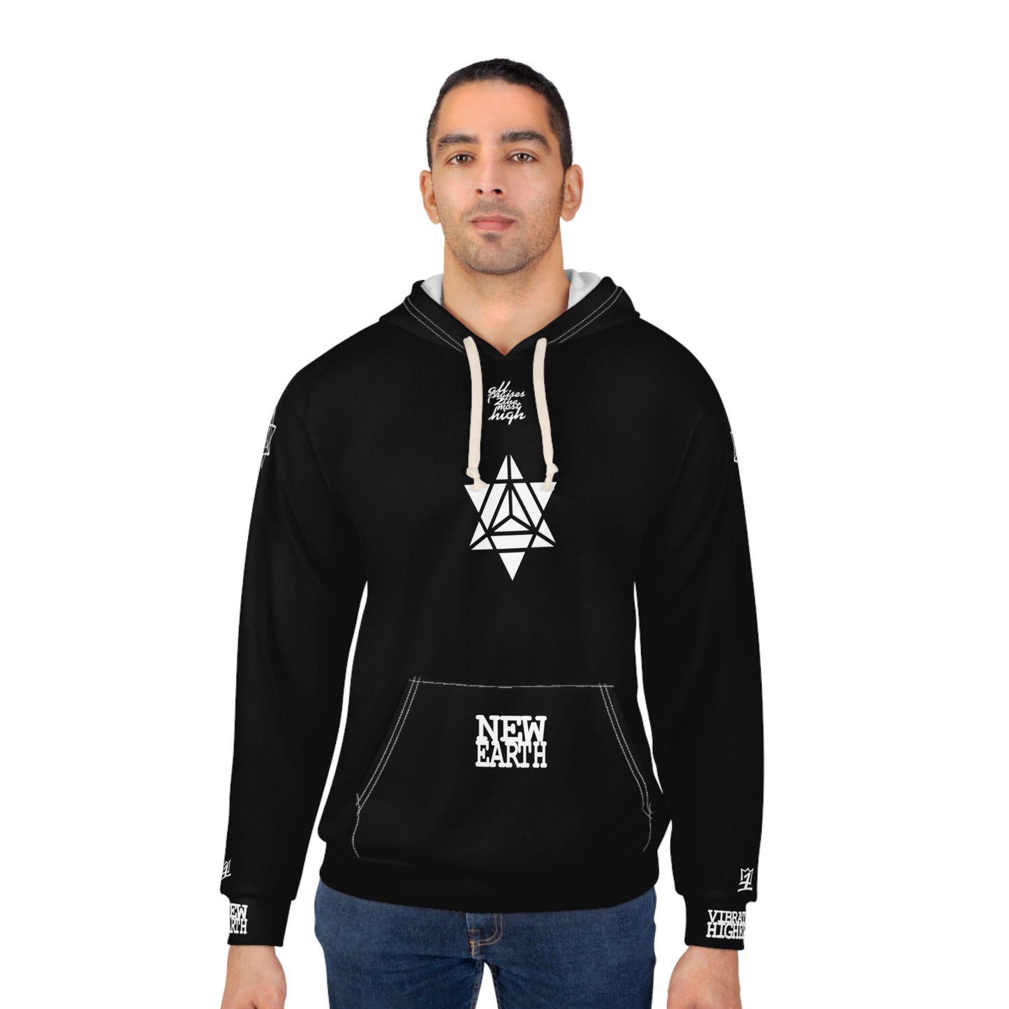 UNO ABSTRACTS NEW EARTH MERKABA Unisex Pullover Hoodie (AOP)