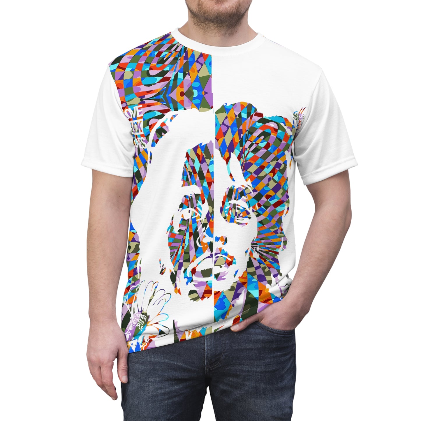 UNO ABSTRACTS Unisex Cut & Sew Tee (AOP)