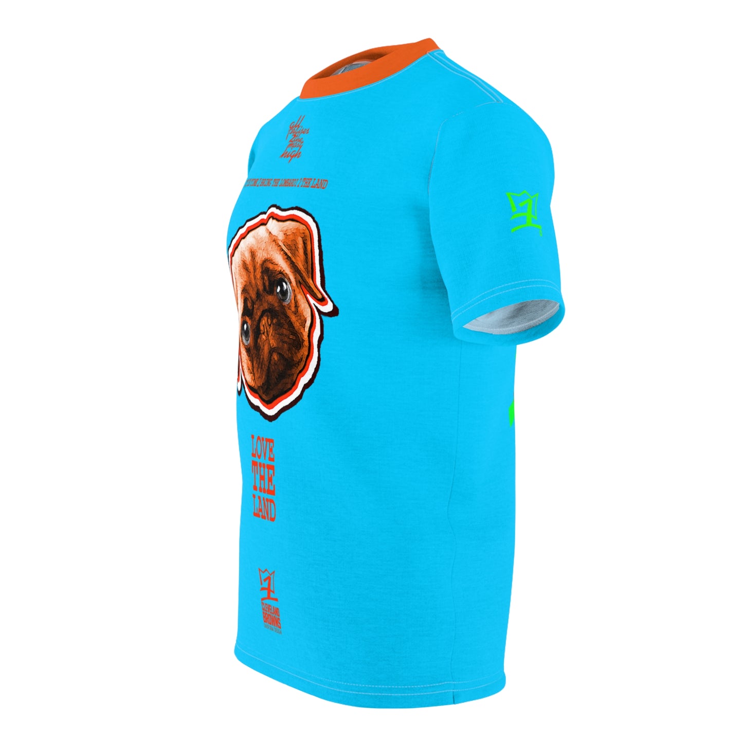 UNO LOVETHELAND BROWNSPUG Unisex Cut & Sew Tee (AOP)