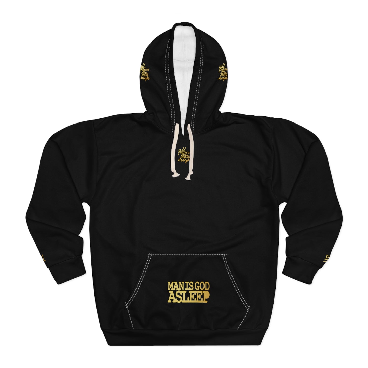 UNO ALLPRAISES GOD IS MAN Unisex Pullover Hoodie (AOP)