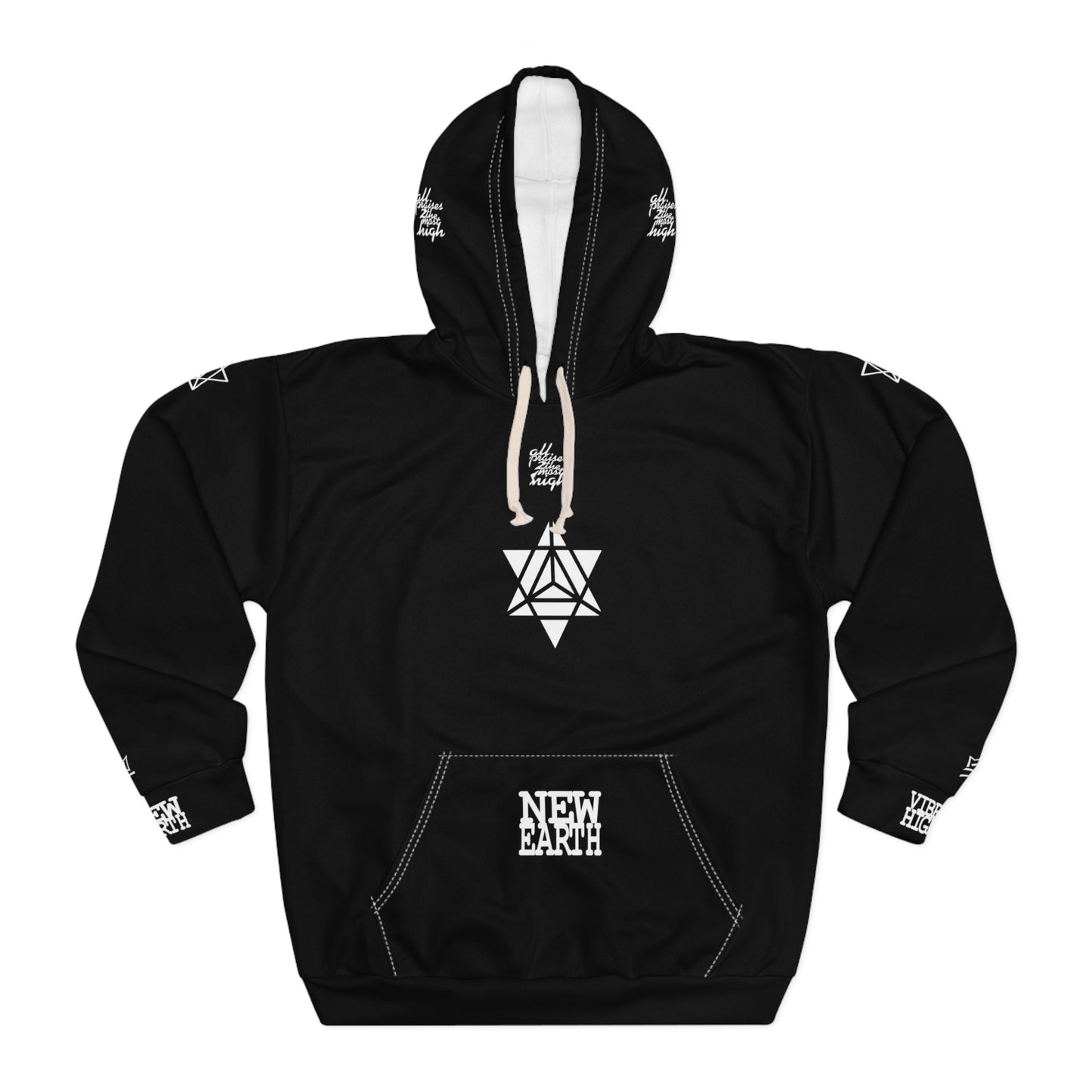 UNO ABSTRACTS NEW EARTH MERKABA Unisex Pullover Hoodie (AOP)