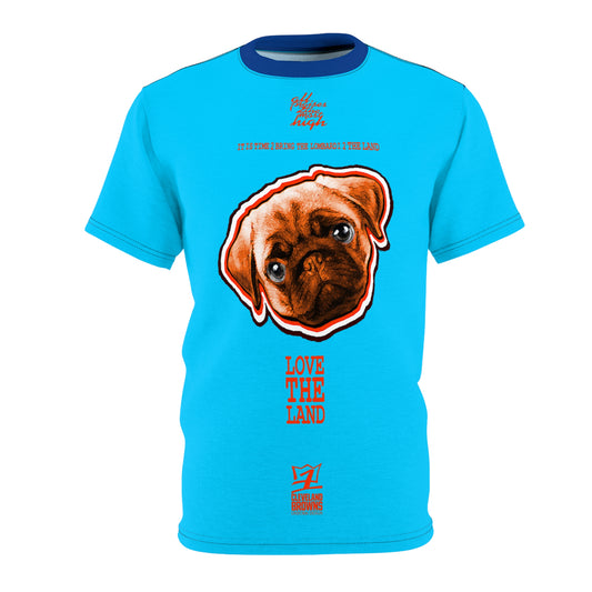 UNO LOVETHELAND BROWNSPUG Unisex Cut & Sew Tee (AOP)