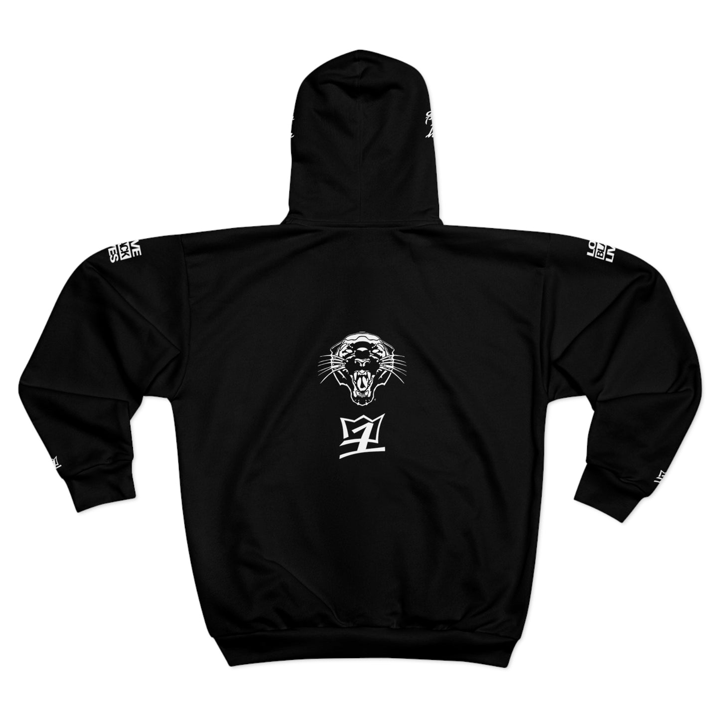 UNO LOVEBLACKLIVES LOVEHUEY Unisex Zip Hoodie (AOP)