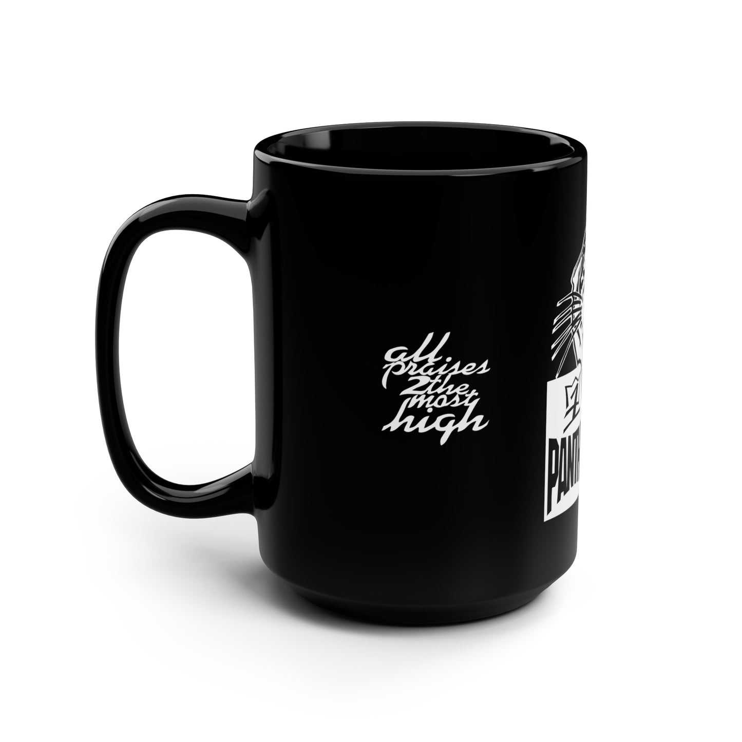 UNO LOVEHUEY LOVEBLACKLIVES Black Mug, 15oz