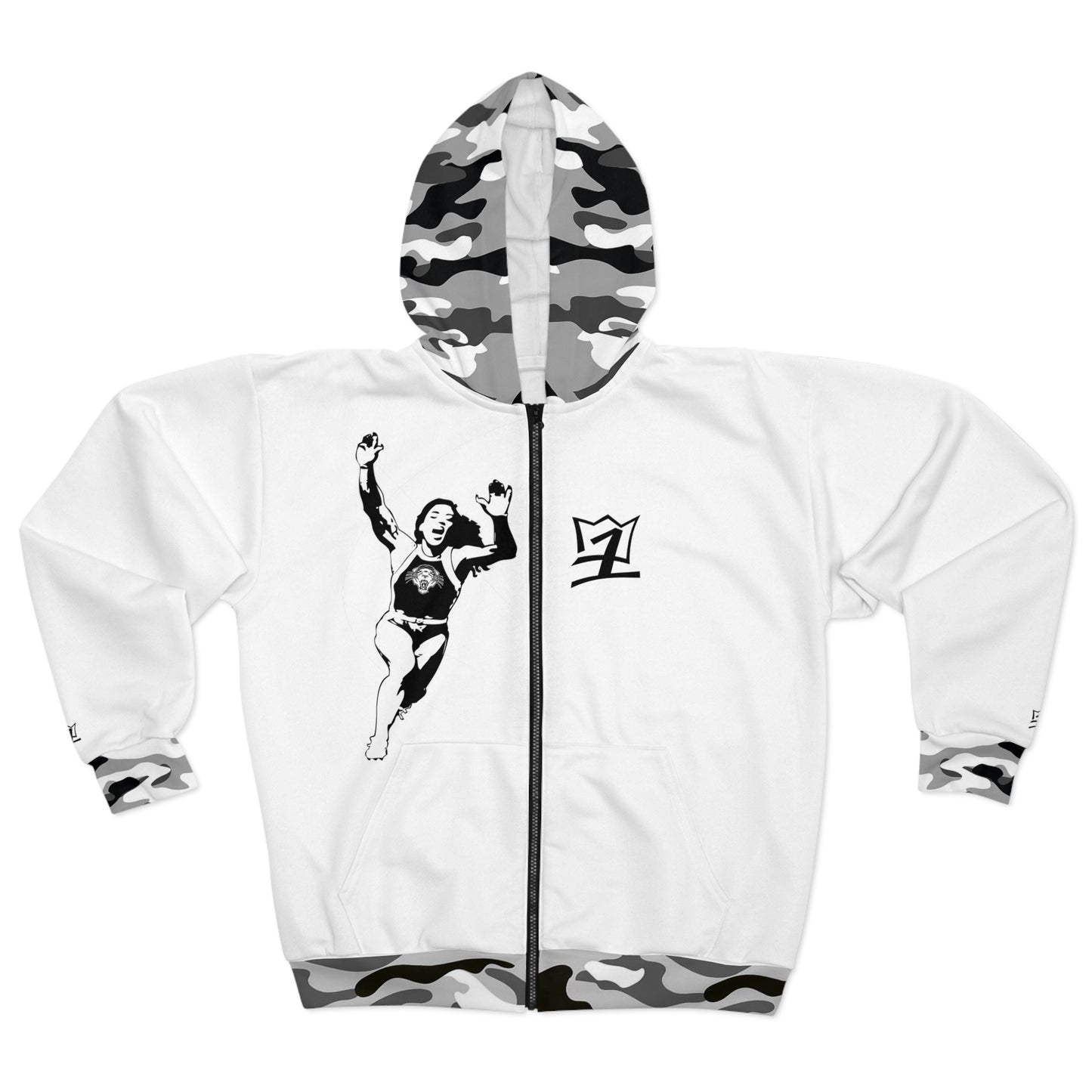 UNO PANTHA ALLSTARS FLOJO Unisex Zip Hoodie (AOP)