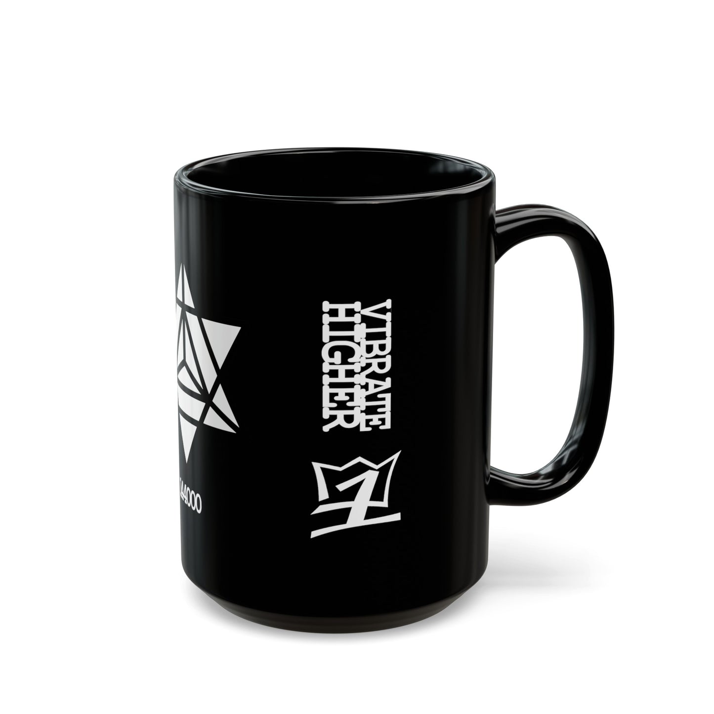 UNO ABSTRACTS NEW EARTH MERKABA Black Mug (11oz, 15oz)