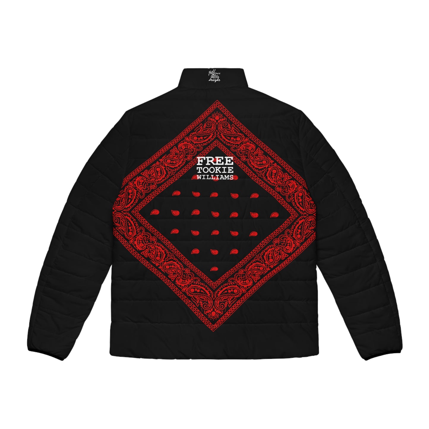 UNO ORGANIC TRIBE=GANG FREE TOOKIE WILLIAMS Men's Puffer Jacket (AOP)