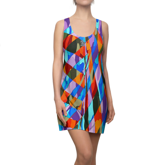 UNO ABSTRACTS Women's Cut & Sew Racerback Dress (AOP)