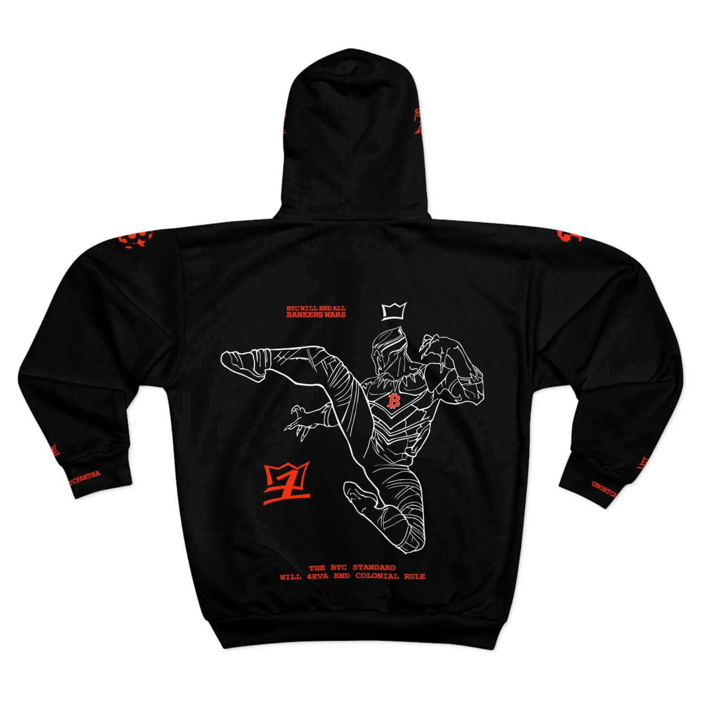 UNOBTCPANTHA BANKER'S WARS Unisex Zip Hoodie (AOP)