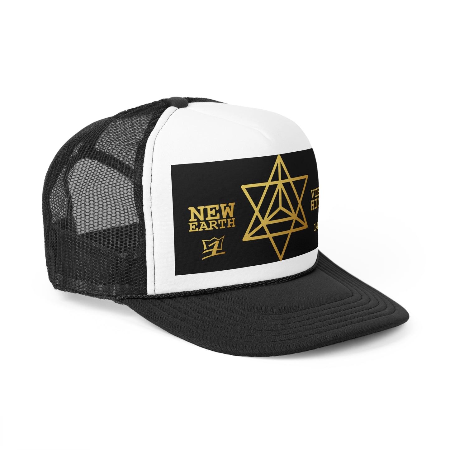 UNO ABSTRACS NEW EARTH MERKABA Trucker Caps