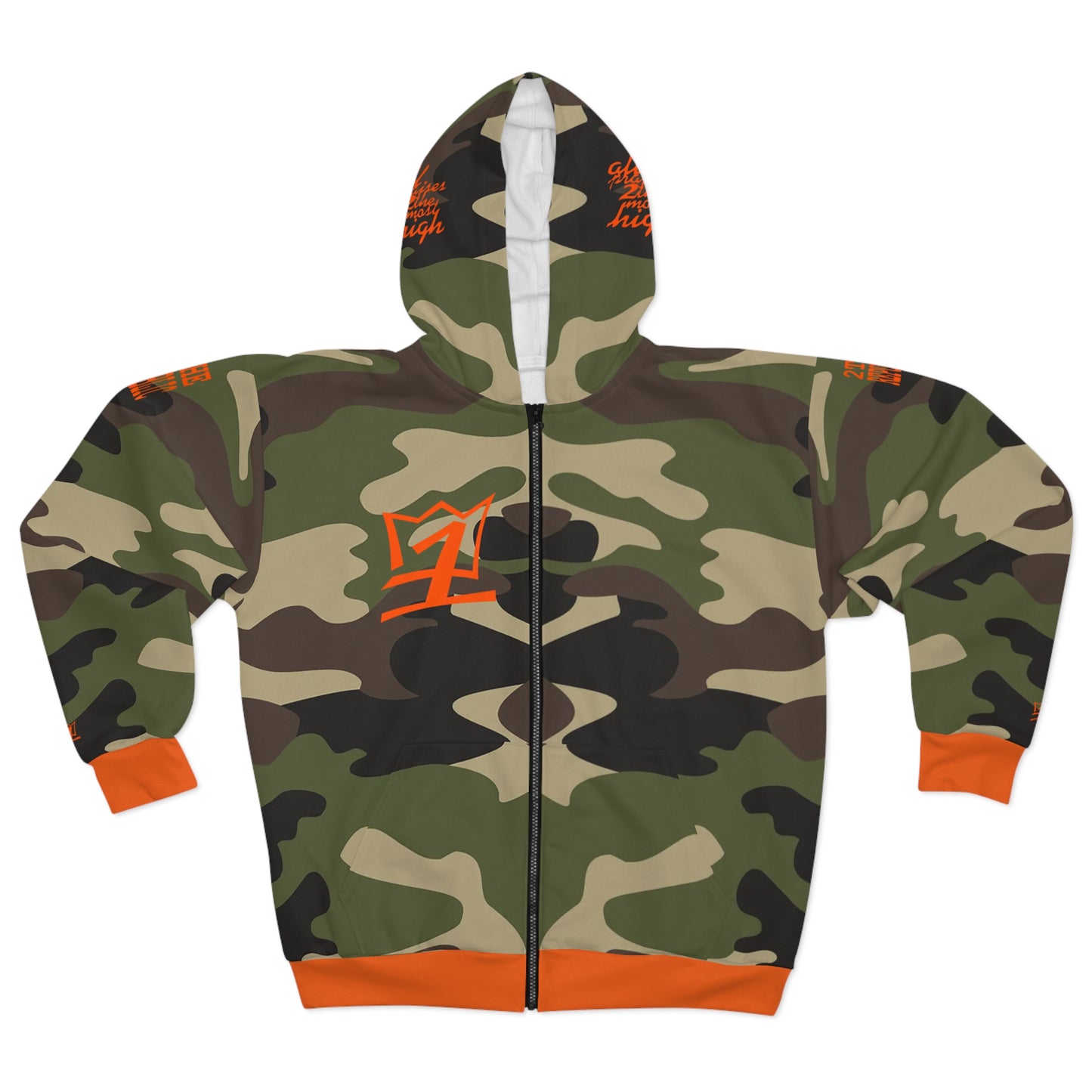 UNO 2THEREPUBLIC MFDOOMALLCAPS AOP Unisex Zip Hoodie Camo Collection