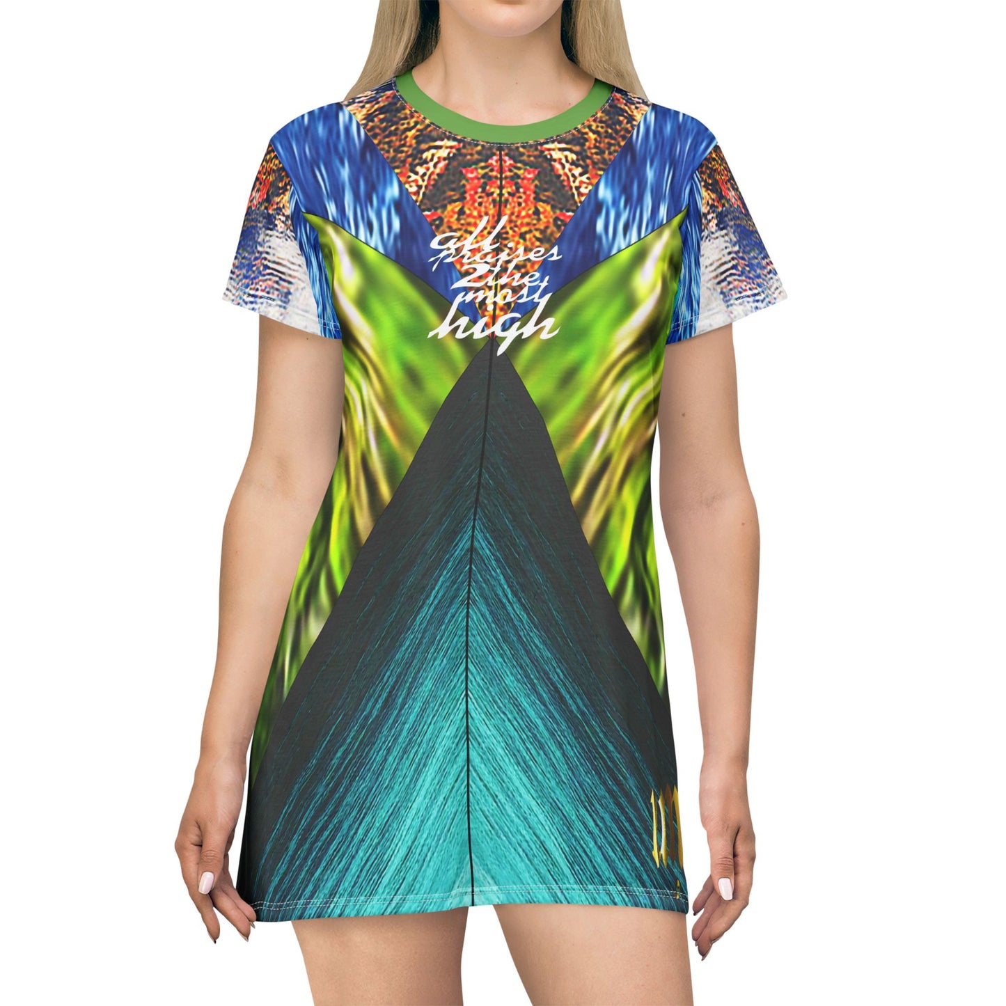 UNO ALLPRAISES V Variation 2 All Over Print T-Shirt Dress