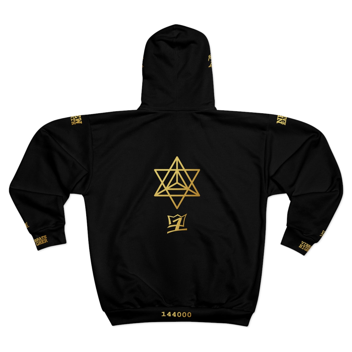 UNO ABSTRACTS NEW EARTH MERKABA Unisex Zip Hoodie (AOP)