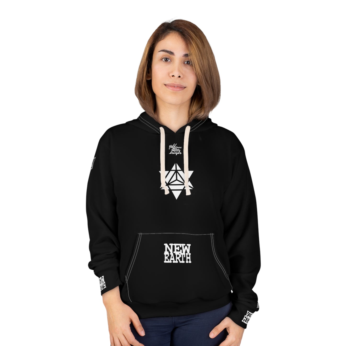 UNO ABSTRACTS NEW EARTH MERKABA Unisex Pullover Hoodie (AOP)