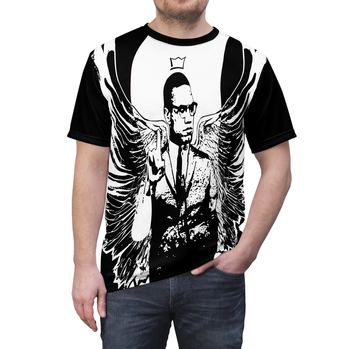 UNO ORGANIC ANGEL MALCOLM Unisex Cut & Sew Tee (AOP)