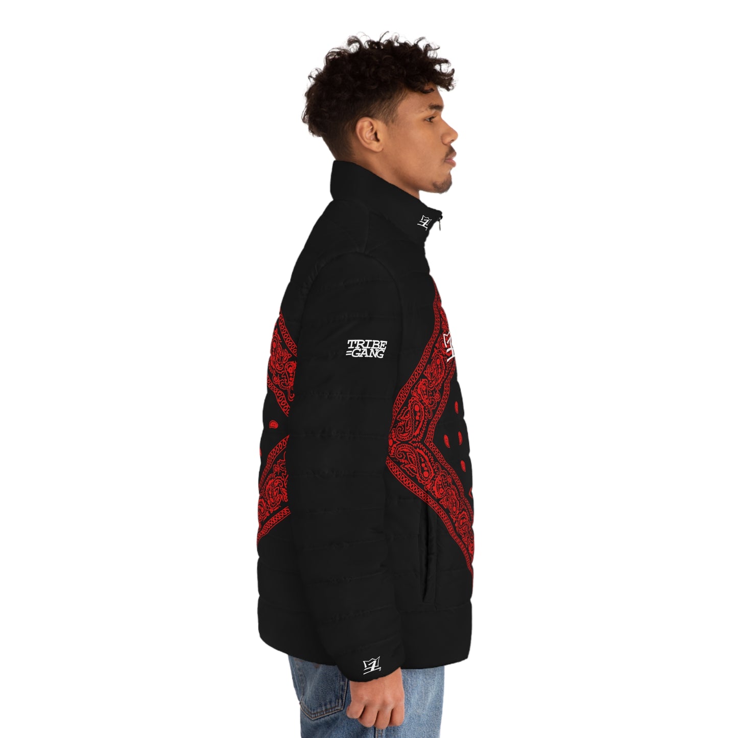 UNO ORGANIC TRIBE=GANG FREE TOOKIE WILLIAMS Men's Puffer Jacket (AOP)