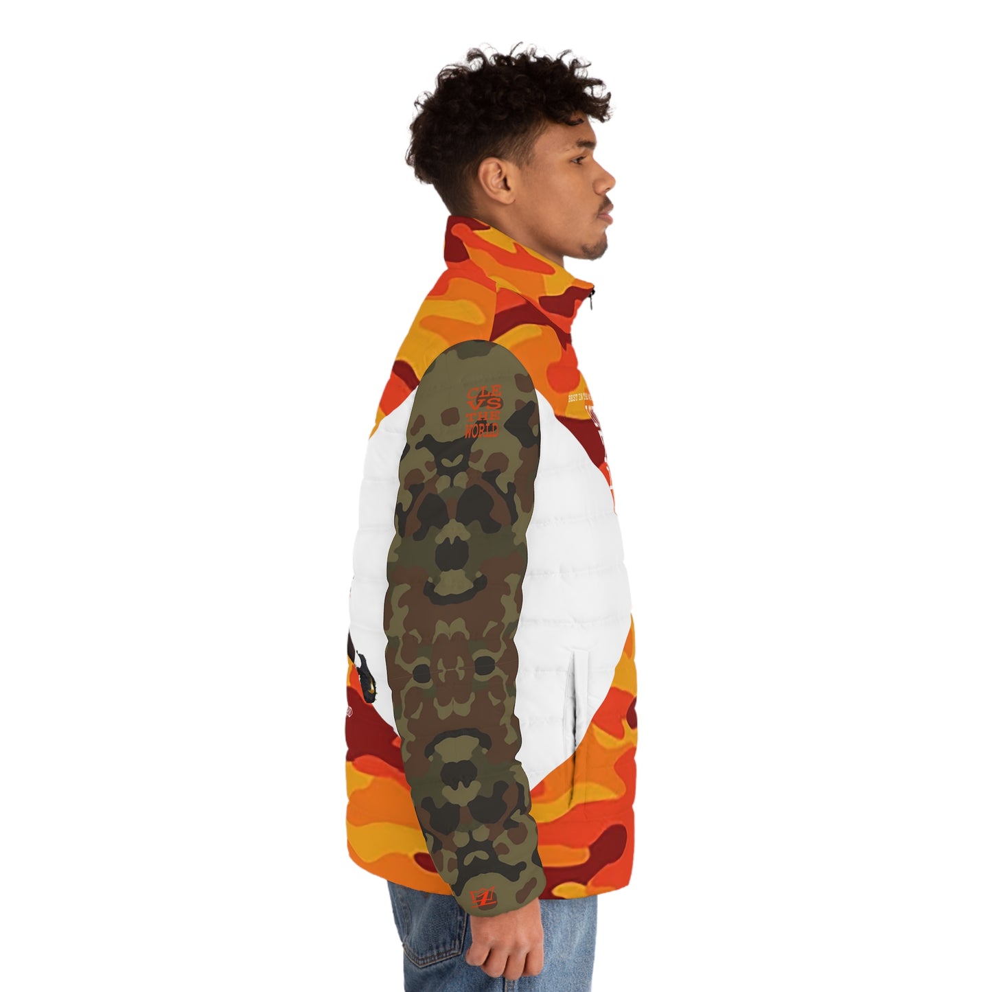 UNO LOVETHELAND Men's Puffer Jacket (AOP) Camo Collection