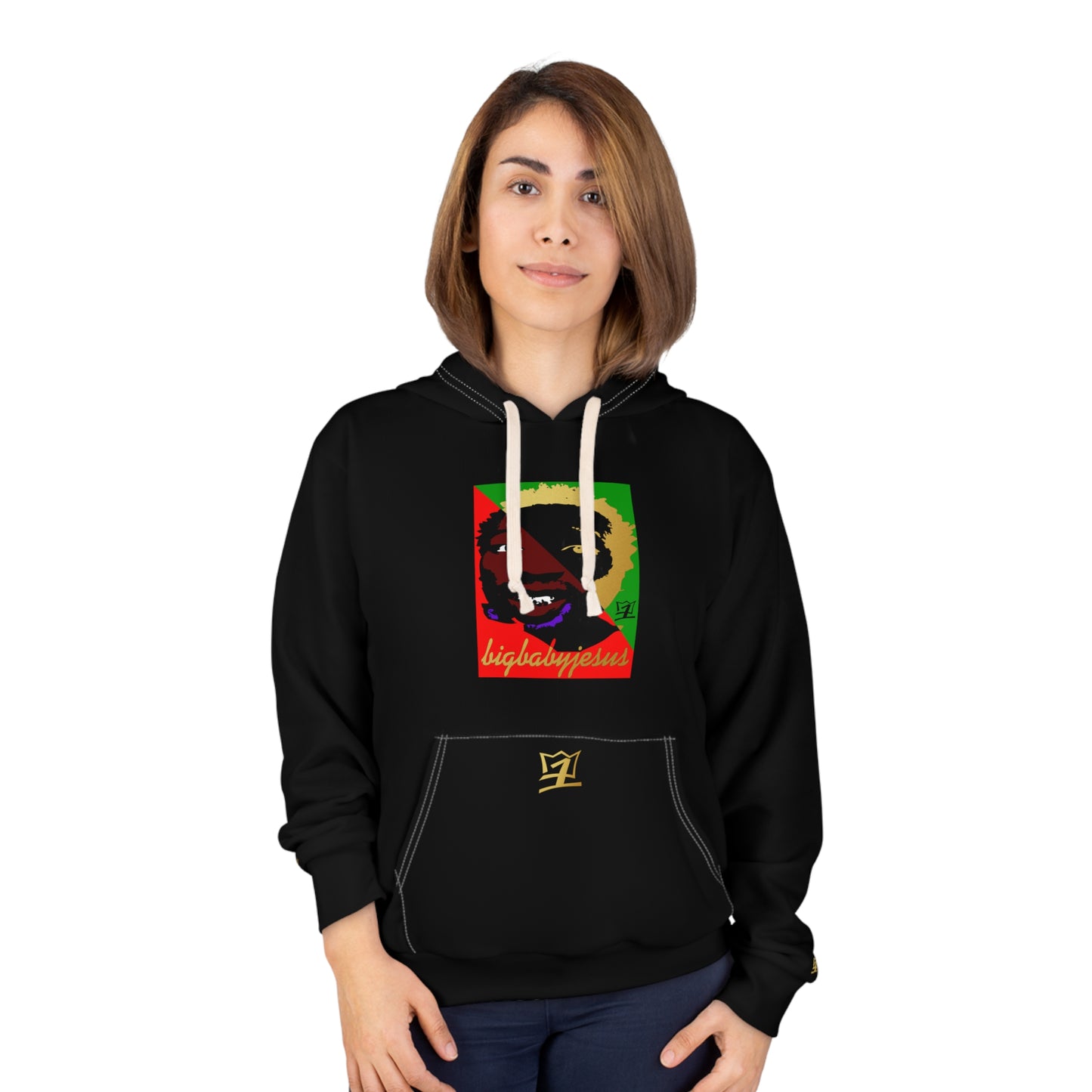 UNO LOVEBLACKLIVES BIGBABYJESUS Unisex Pullover Hoodie (AOP)