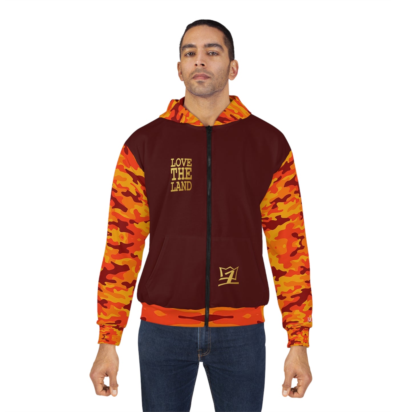 UNO LOVETELAND DW4 Unisex Zip Hoodie (AOP) Camo Collection